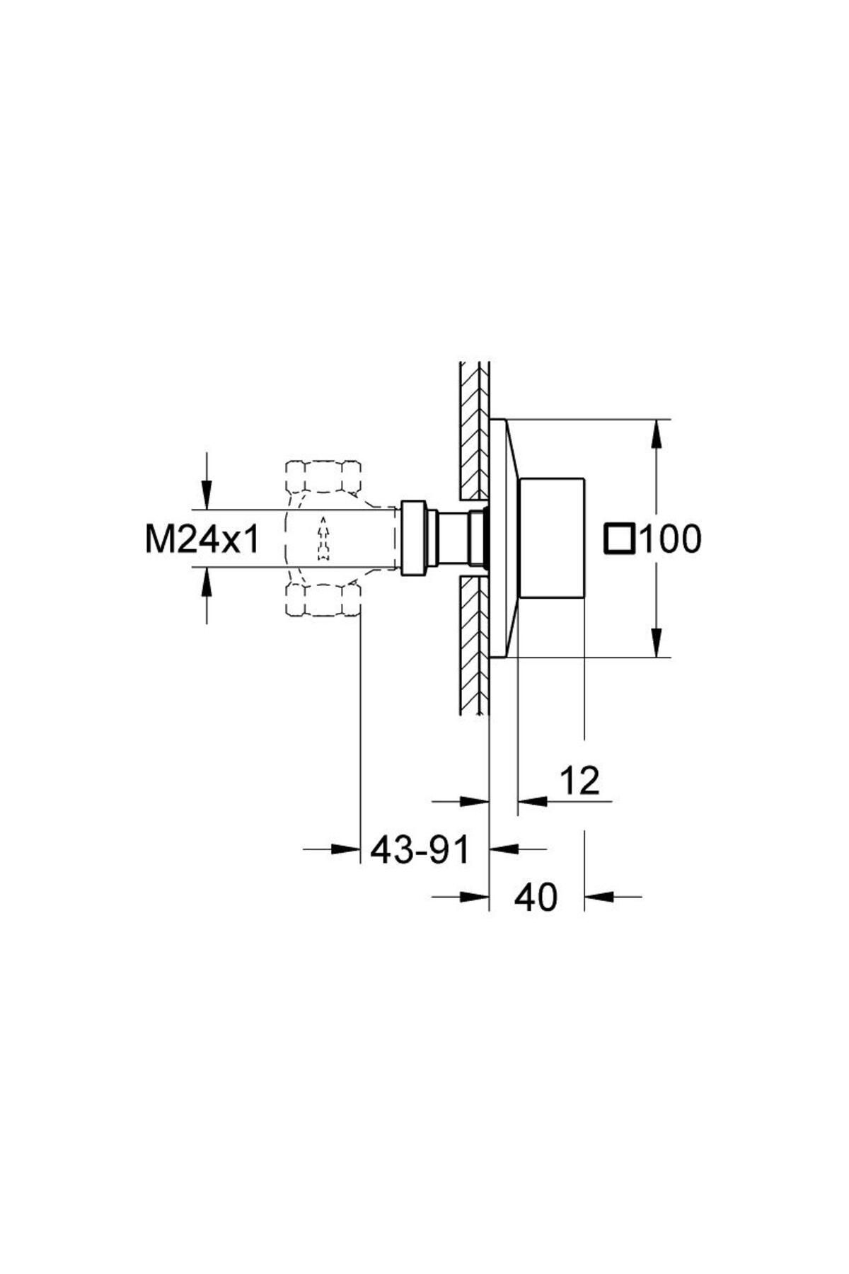 Grohe-Allure Brilliant Built-In Stop Valve Br. Hard Graphite - 29398Al0 4
