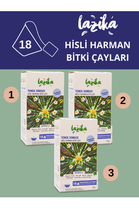 LAZİKA (3'LÜ SET) Hisli Harman Yemek Sonrası (Sindirella) -Rezene, Elma, Zenc...