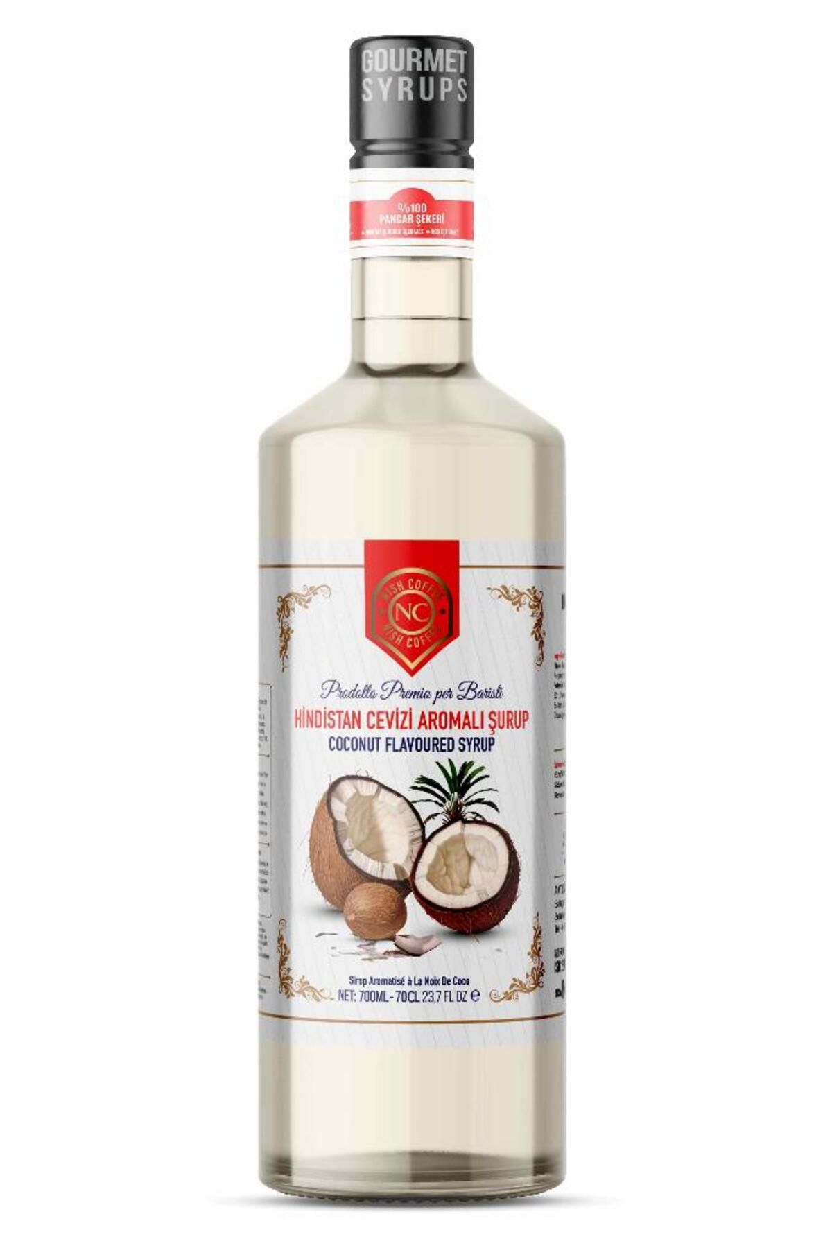 Nish Coffee Nish Hindistan Cevizi Aromalı  şurup 700 ml - Cam Şişe