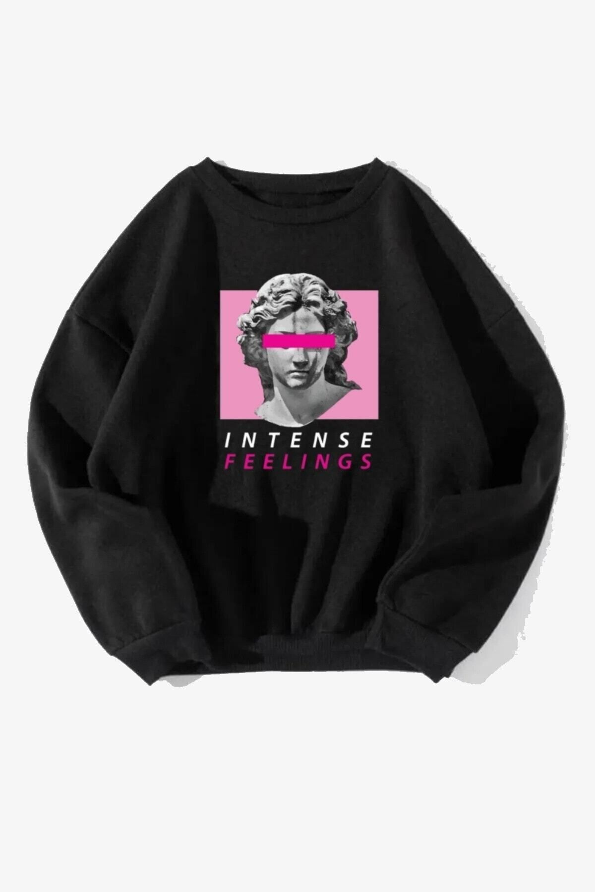 M&A ONE PİECE Unisex Intense Feelings Baskılı Oversize Sweatshirt