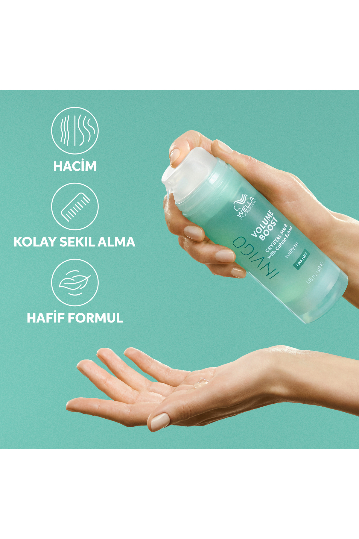 Invigo Volume Boost İnce Telli Saçlar İçin Hacim Artırıcı Kristal Saç Maskesi 145 ML — 4064666585468 — تصویر 2 از 5