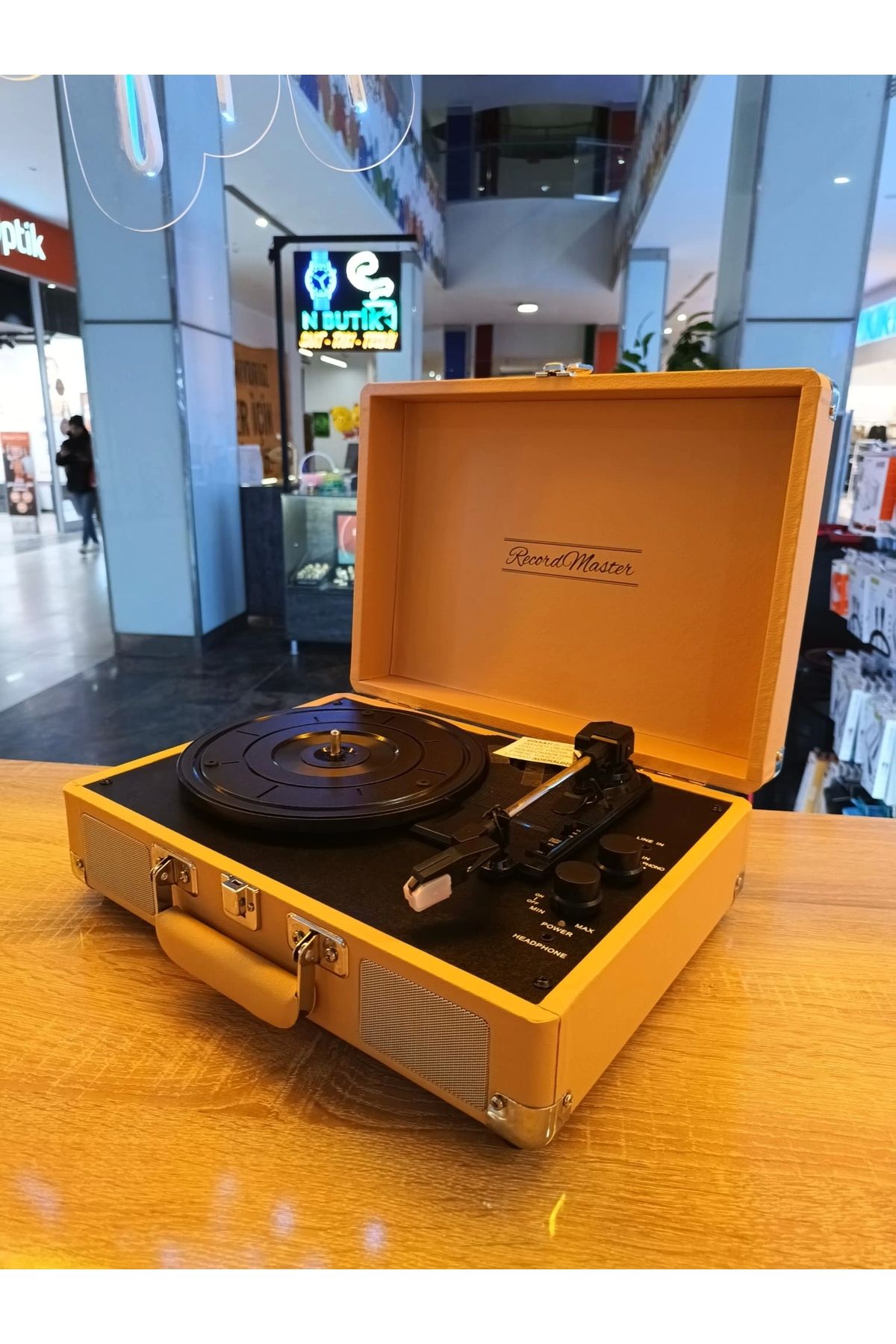 Record Master S-t14012 Retro Pikap Gün Batımı Rengi 33-45-78 Devir Çalabilme Bluetooth - Aux