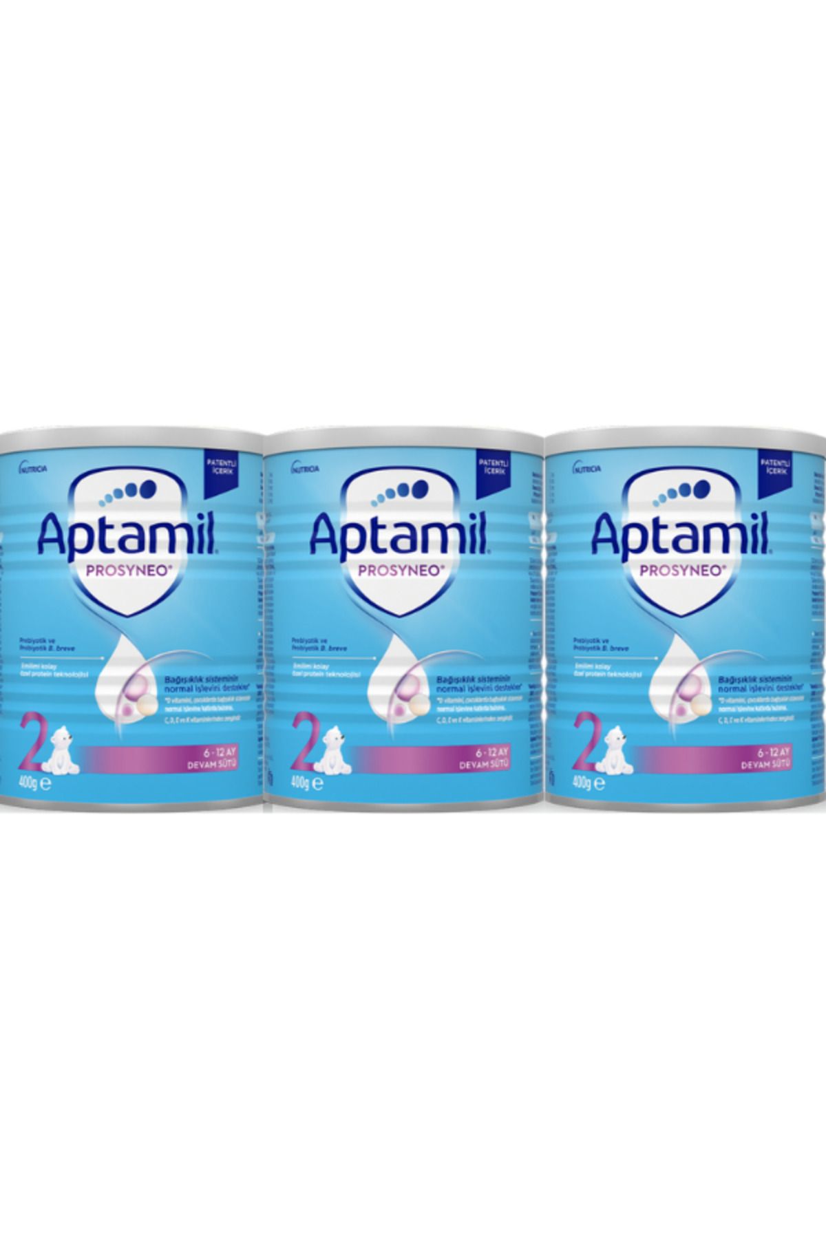 Aptamil APTAMİL PROSYNEO 6-12 ماهه شماره 2 400 گرم بسته بندی 3 تایی بسته بندی جدید