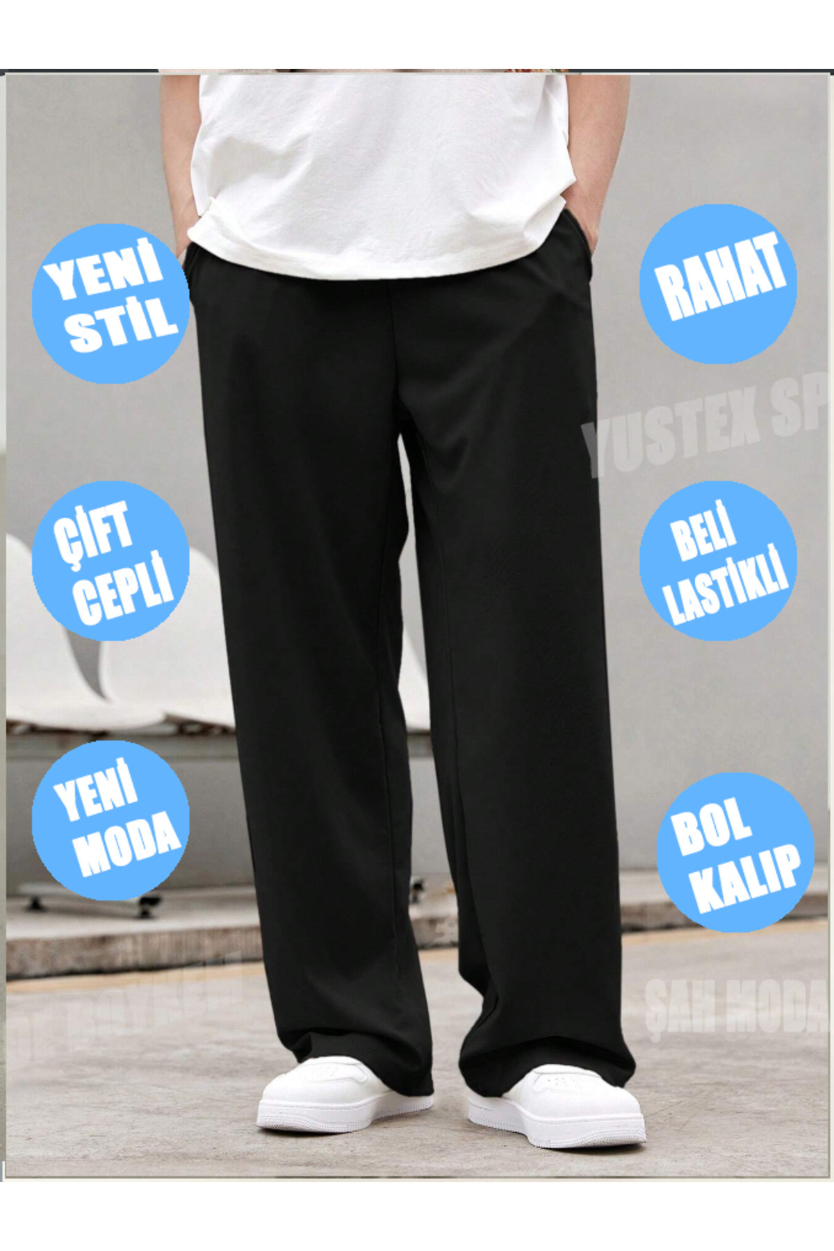 yx yustex sport Erkek Büyük Beden Spor Eşofman Esnek Dokuma Kumaş, Normal Fit, Sonbahar/Kış Spor Eşofmanı