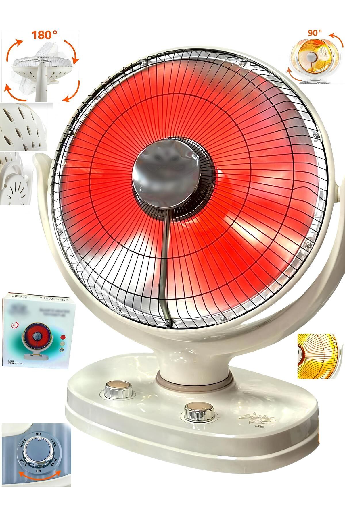 İYİSİYOK 1000W Elektrikli Soba Vantilatör Tipi Tasarruflu Süper Isı Seramik Güneş Karbon Isıtıcı