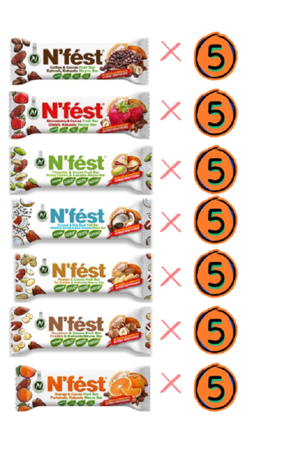 Nfest Meyveli Bar N'fest 40 gr (35 Adet )