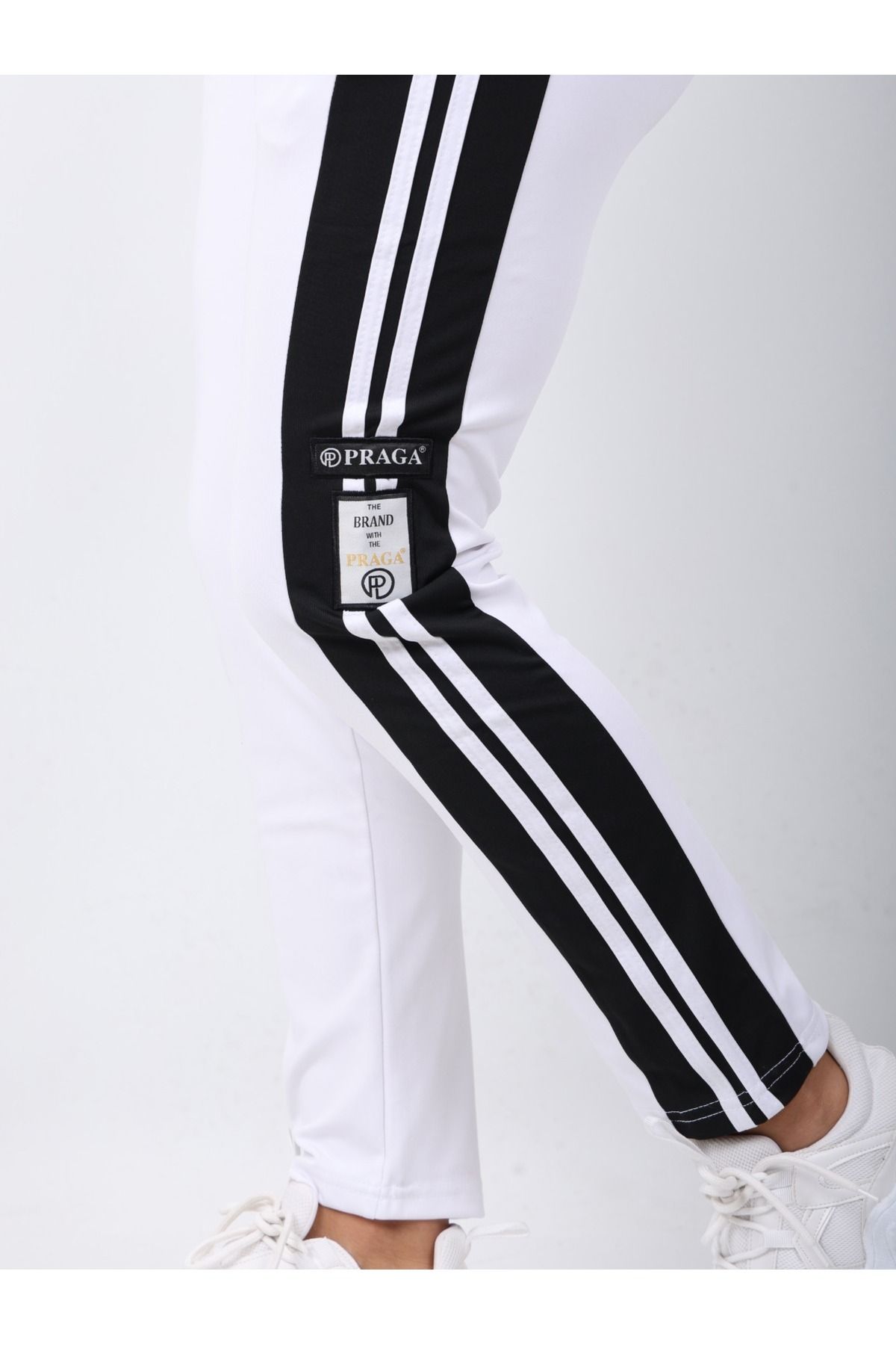MERTEX-Diver Fabric Sweatpants with Fleto Pockets and Side Strips 6