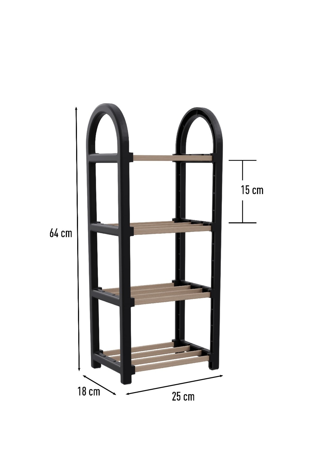 stickwood 4 Katlı Çok Amaçlı Ahşap Mutfak Dolabı