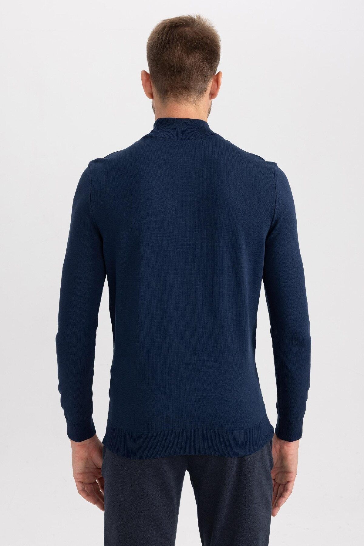 DeFacto-Regular Fit Half Turtleneck Basic Plain Strickpullover A5282ax23au 7