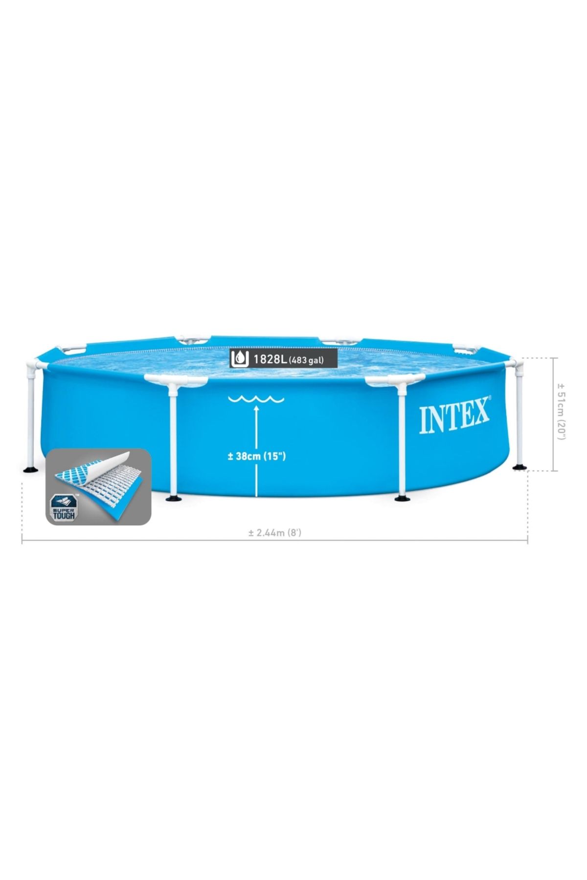 TOTTERİQ Intex Prefabrik Aile Havuzu 244x51 cm intex