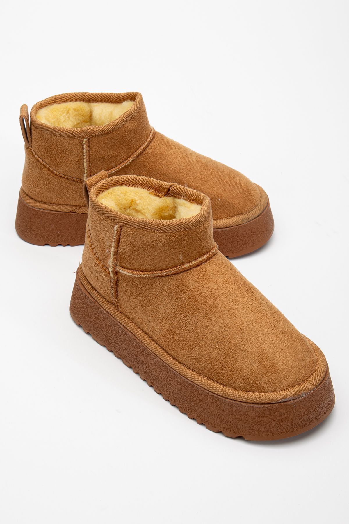 DENORA-ΜΠΟΤΕΣ TABA CAMEL BROWN SUEDE ΜΙΝΙ ΧΟΝΤΡΗ ΣΟΛΑ ΜΕ ΜΠΟΤΕΣ ΜΕ ΓΟΥΝΑ ΕΣΩΤΕΡΙΚΑ 2