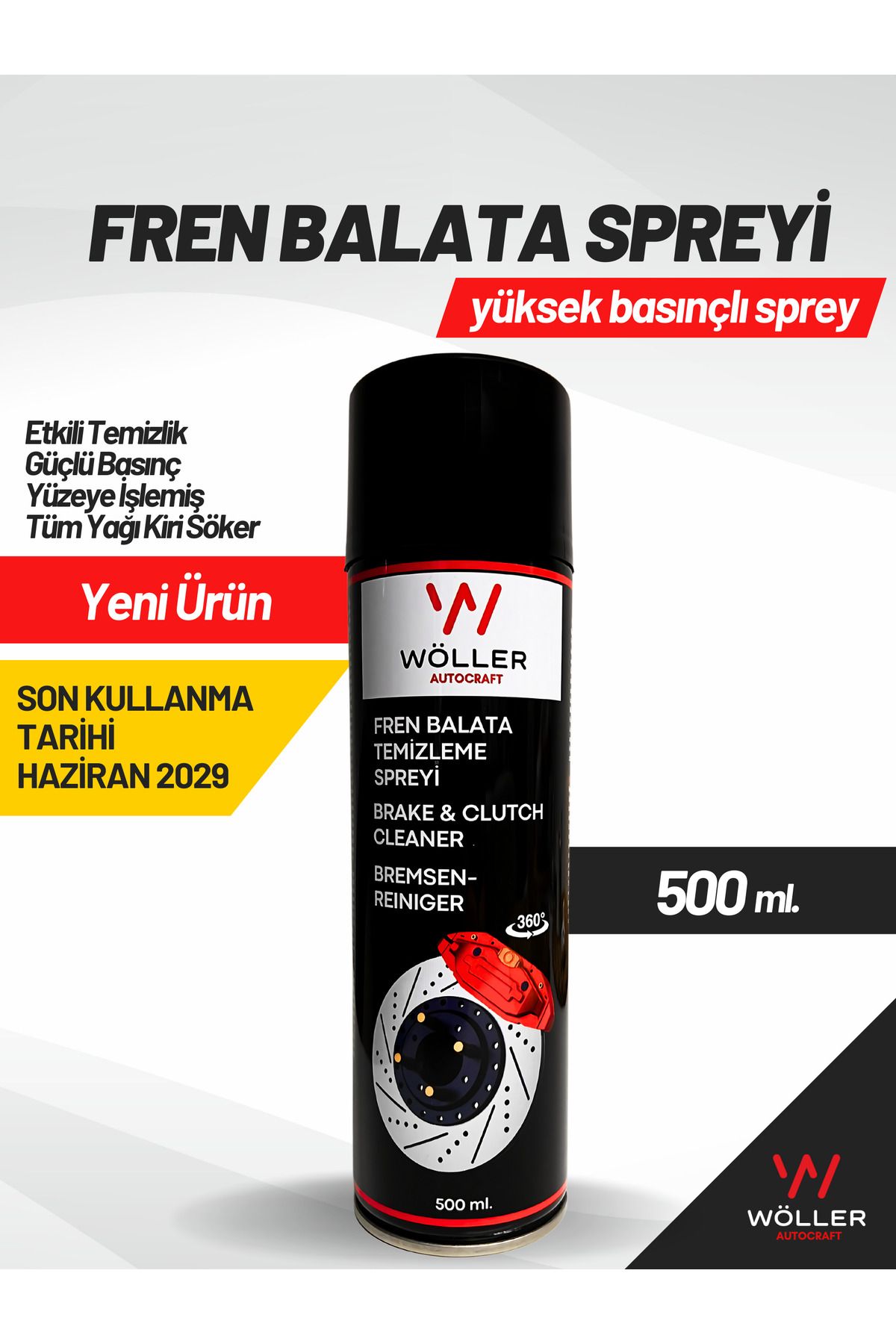 wöller Fren Balata Spreyi Ve Genel Temizleme Spreyi 500 Ml.