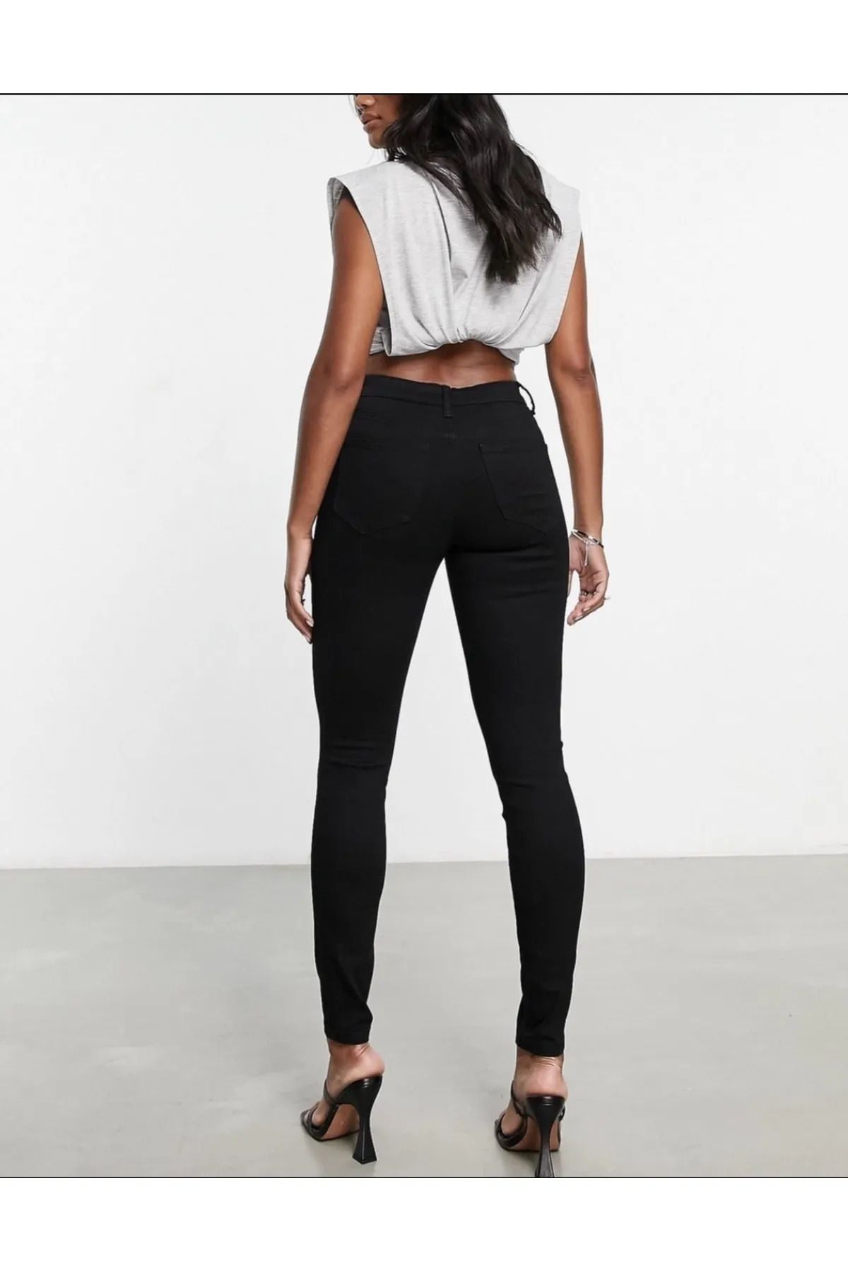 Bee Trefjns Black Skinny Lycra شلوار جین بسیار انعطاف پذیر