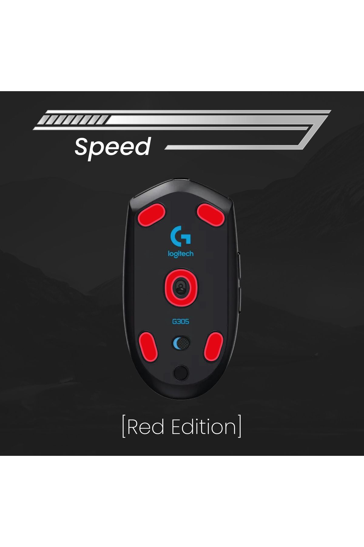 Beast eSpor (Logi) G305 - G304 Mouse Skate (Red Edition) %100 PTFE