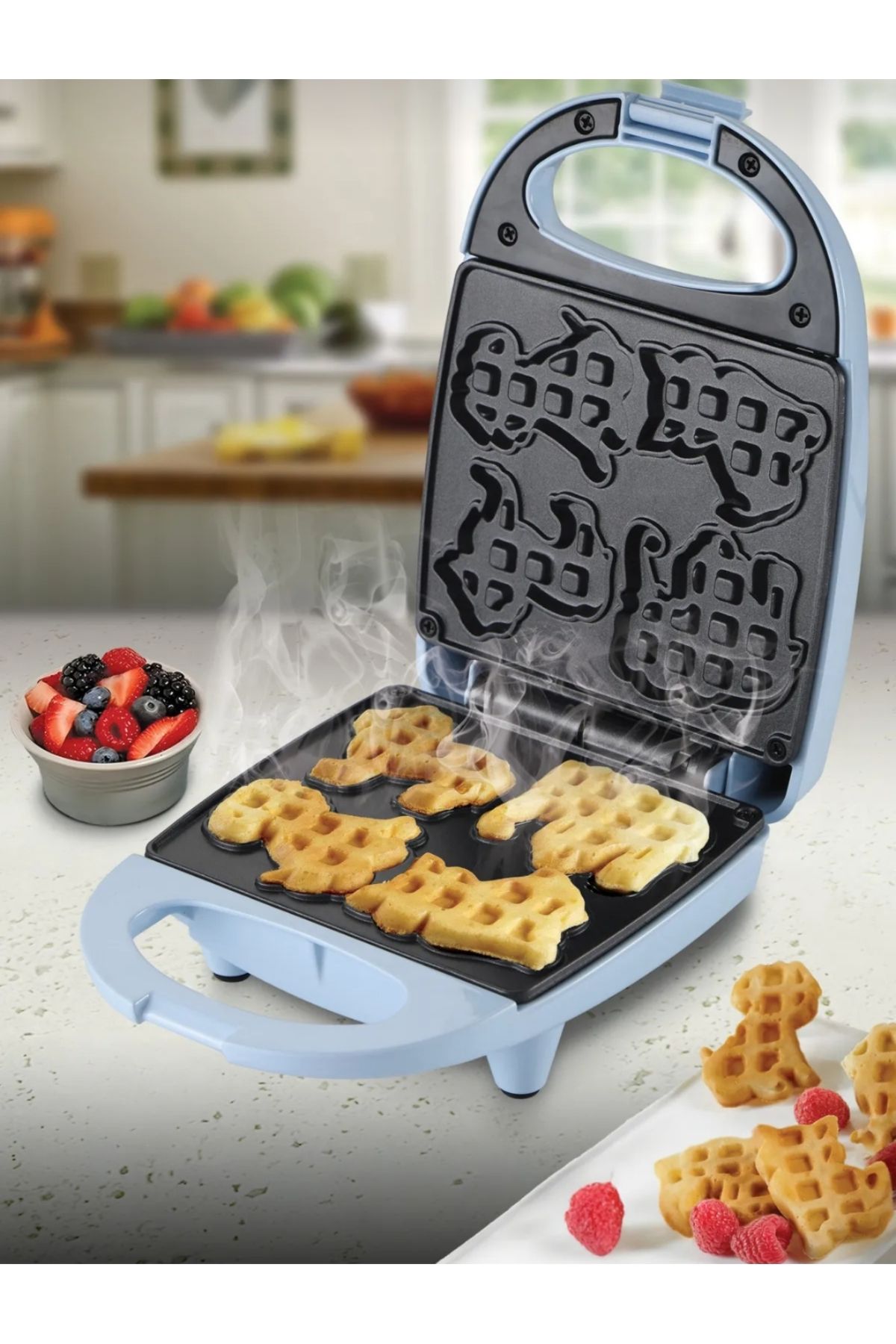 woodbalm KSM-2407K Çocuk Waffle Makinesi - Mavi