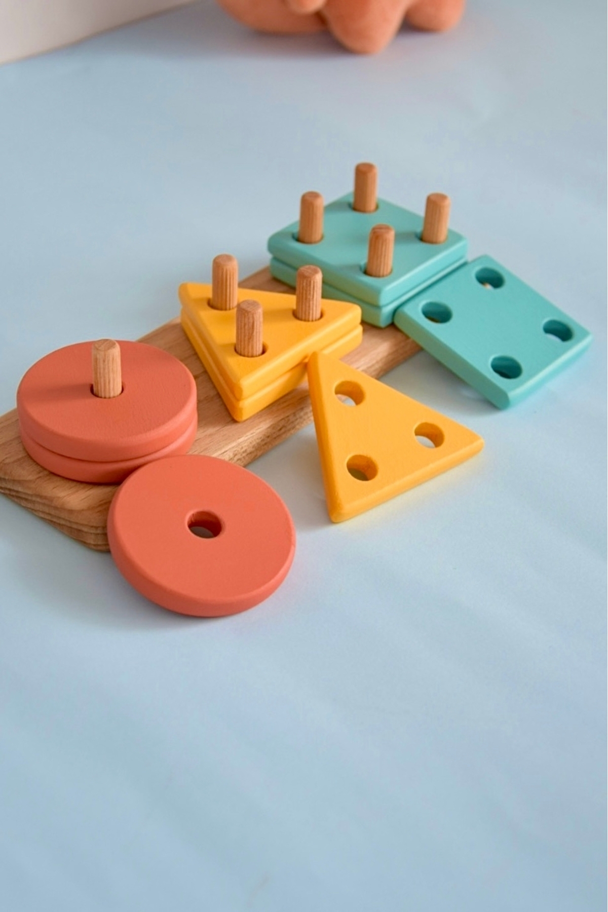 PİNGUPLAY Renkli Bultak 3'lü (GEOMETRİK ŞEKİL PUZZLE, MONTESSORİ OYUNCAK, BEBEK OYUNCAK, EĞİTİCİ OYUNCAK) fotoğrafı 2 (önizleme)