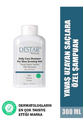 DESTAR NATURALY Yavaş Uzayan Saçlara Özel Şampuan Maca,ginseng,procapil 300 ml