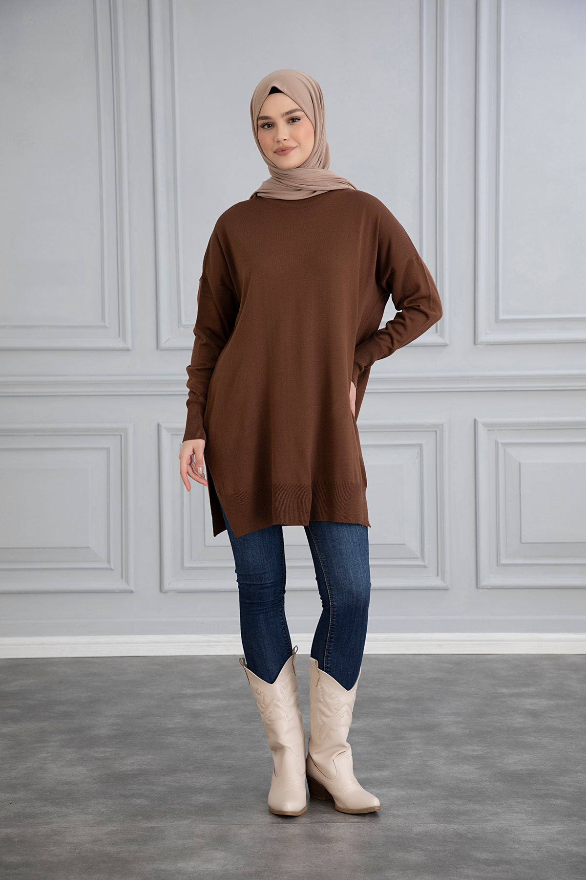 Gülce moda-Thin Mercerize Oversize Salaş Trico Tunic 4
