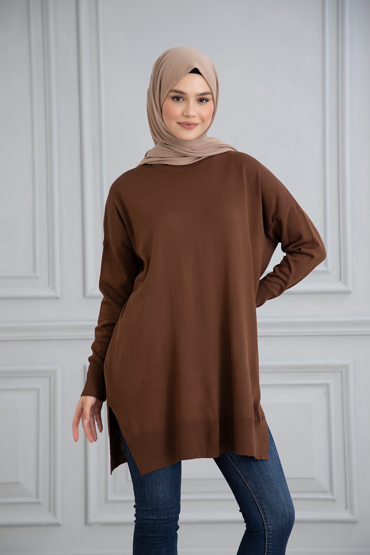 Gülce moda-Thin Mercerize Oversize Salaş Trico Tunic 8
