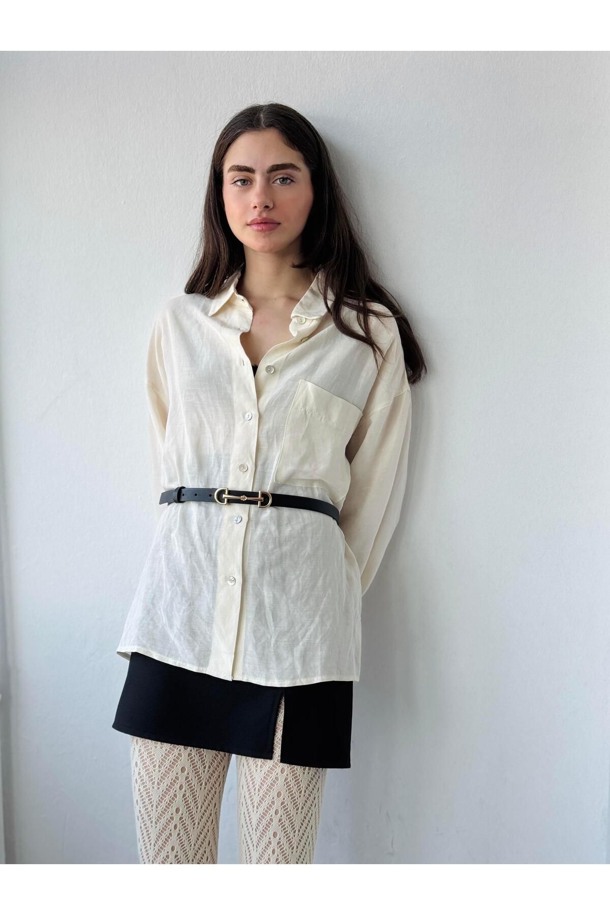 Retrobird-Women's Black Faux Jacket Belt - Buckle, for Dress, Shirt and Pants 2