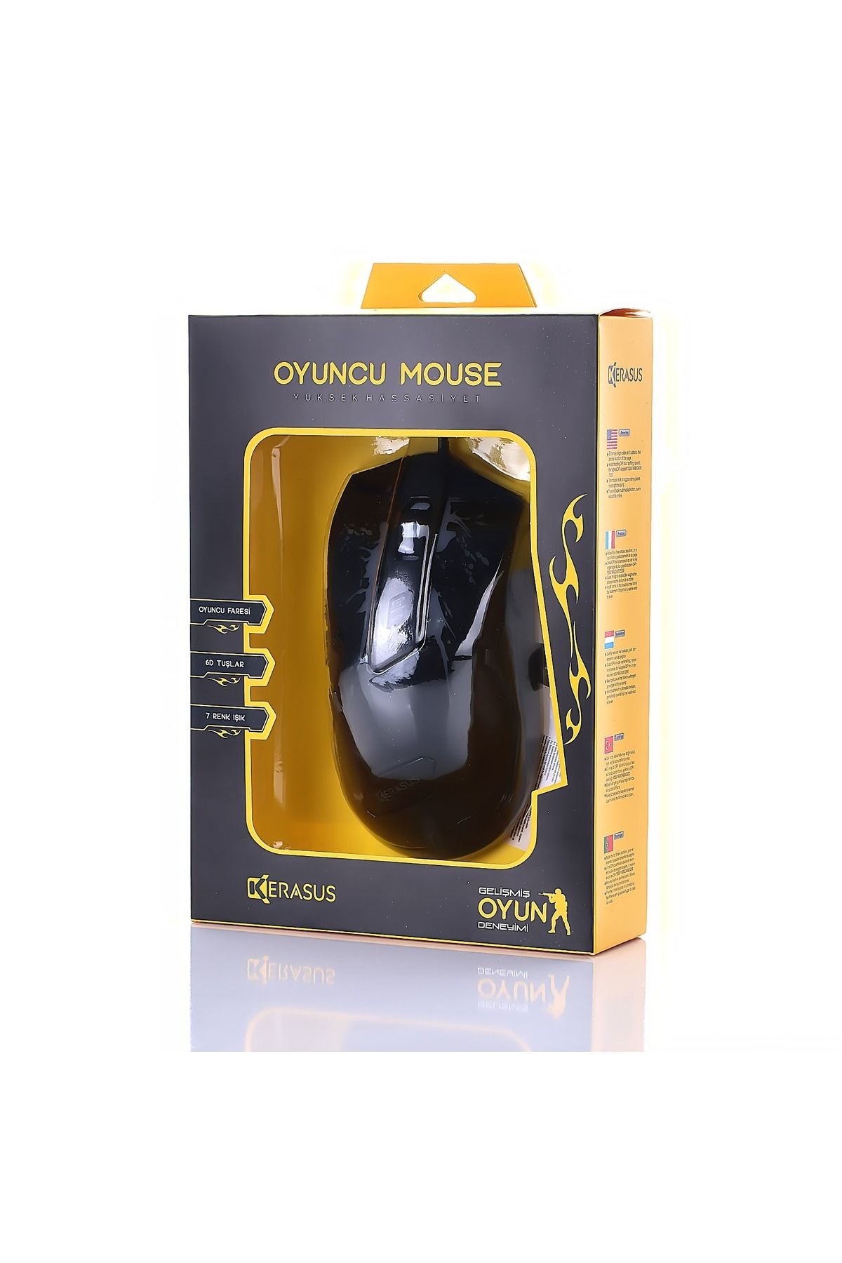 Kerasus OYUNCU MOUSE YÜKSEK HASSASİYET 7 FARKLI RENK 6D TUŞLAR