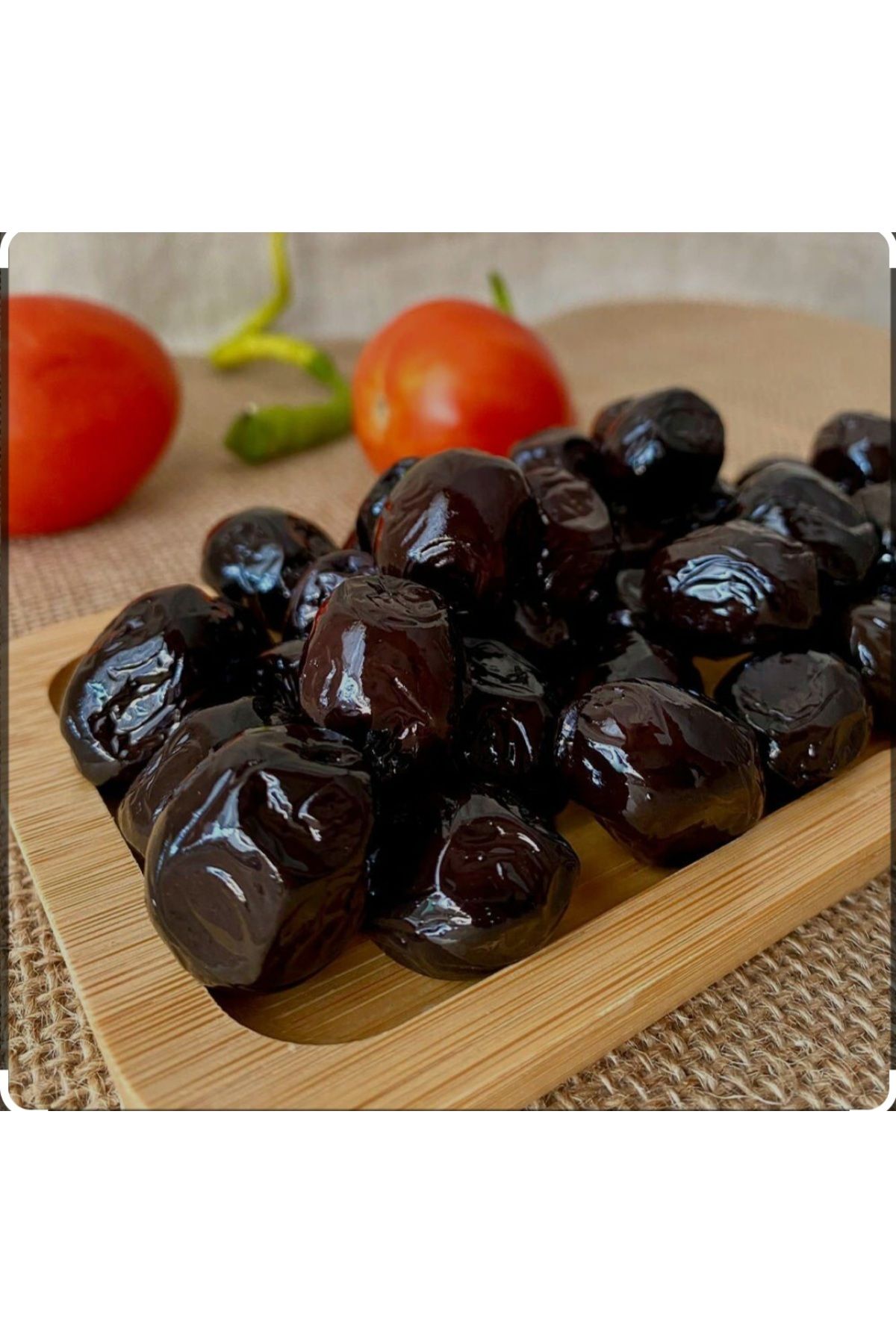 asaf Siyah zeytin az tuzlu (1kg) Taş baskı