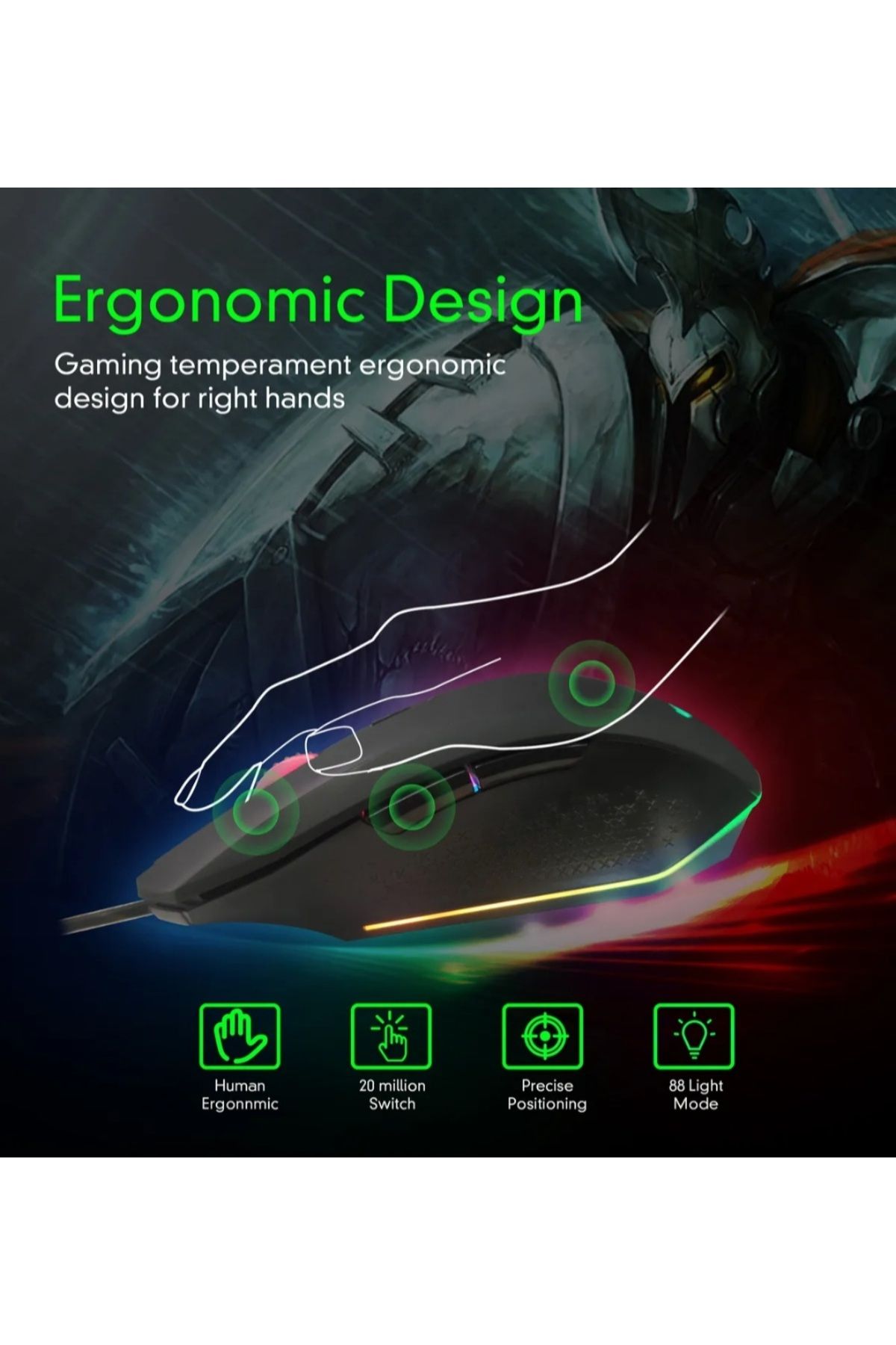 layftech A868-j30 Pro Gaming Klavye Mouse Set,7 Butonlu Rgb Işıklı Oyuncu Klavye Mouse Set-3