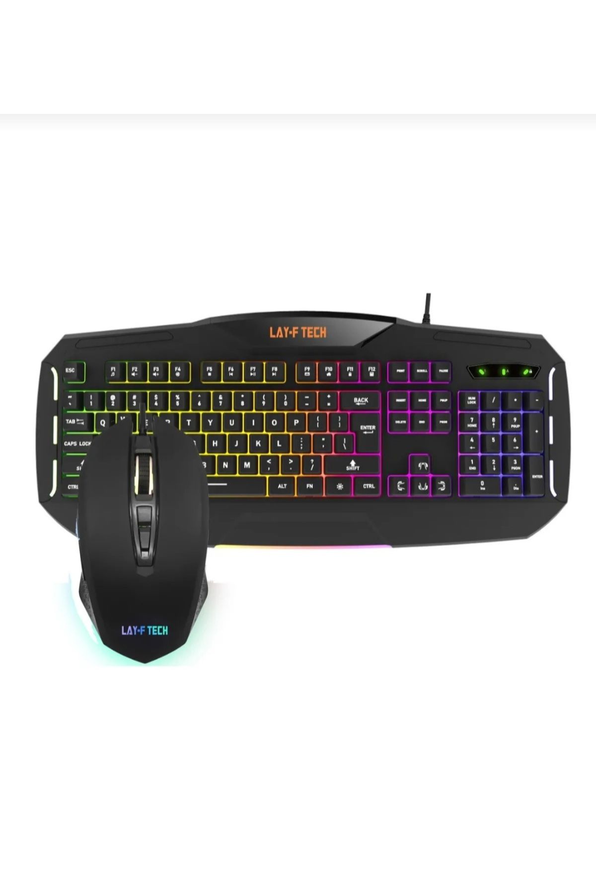 layftech A868-j30 Pro Gaming Klavye Mouse Set,7 Butonlu Rgb Işıklı Oyuncu Klavye Mouse Set-1