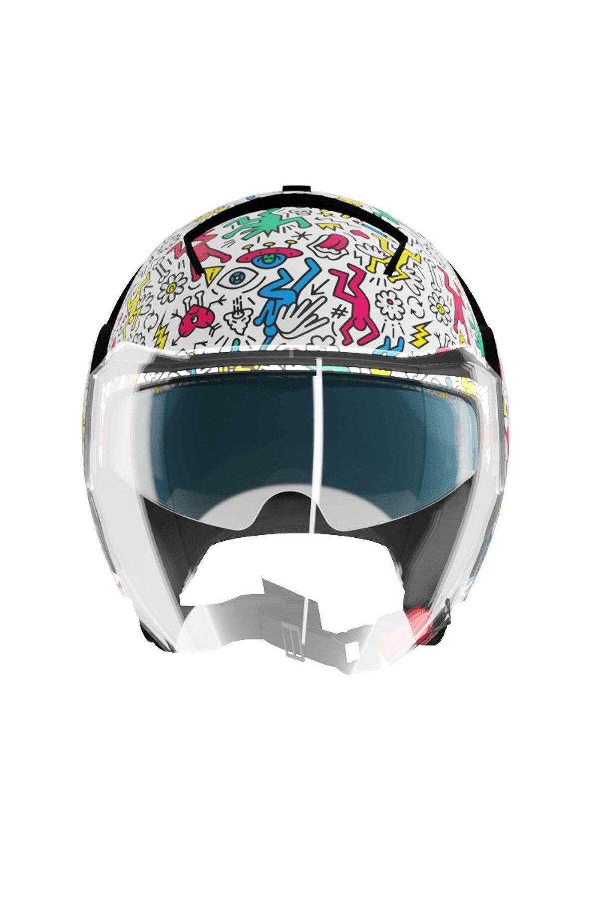 シロネコ Shiro Sh-64sv Tokio Doodle Açık Motosiklet Kaskı - Fiyatı, Yorumları