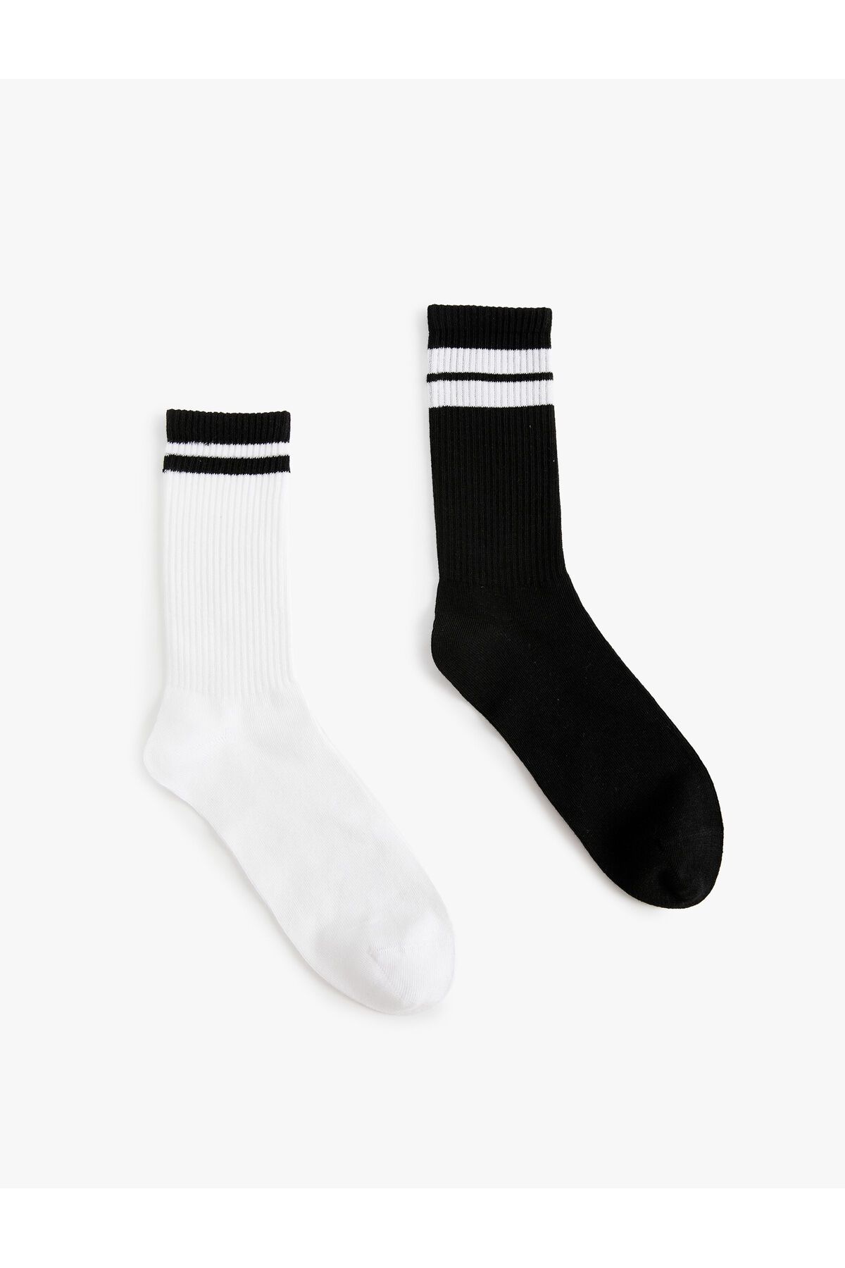 Koton-Set of 2 Socks with Multi-Colored Stripe Detail 2