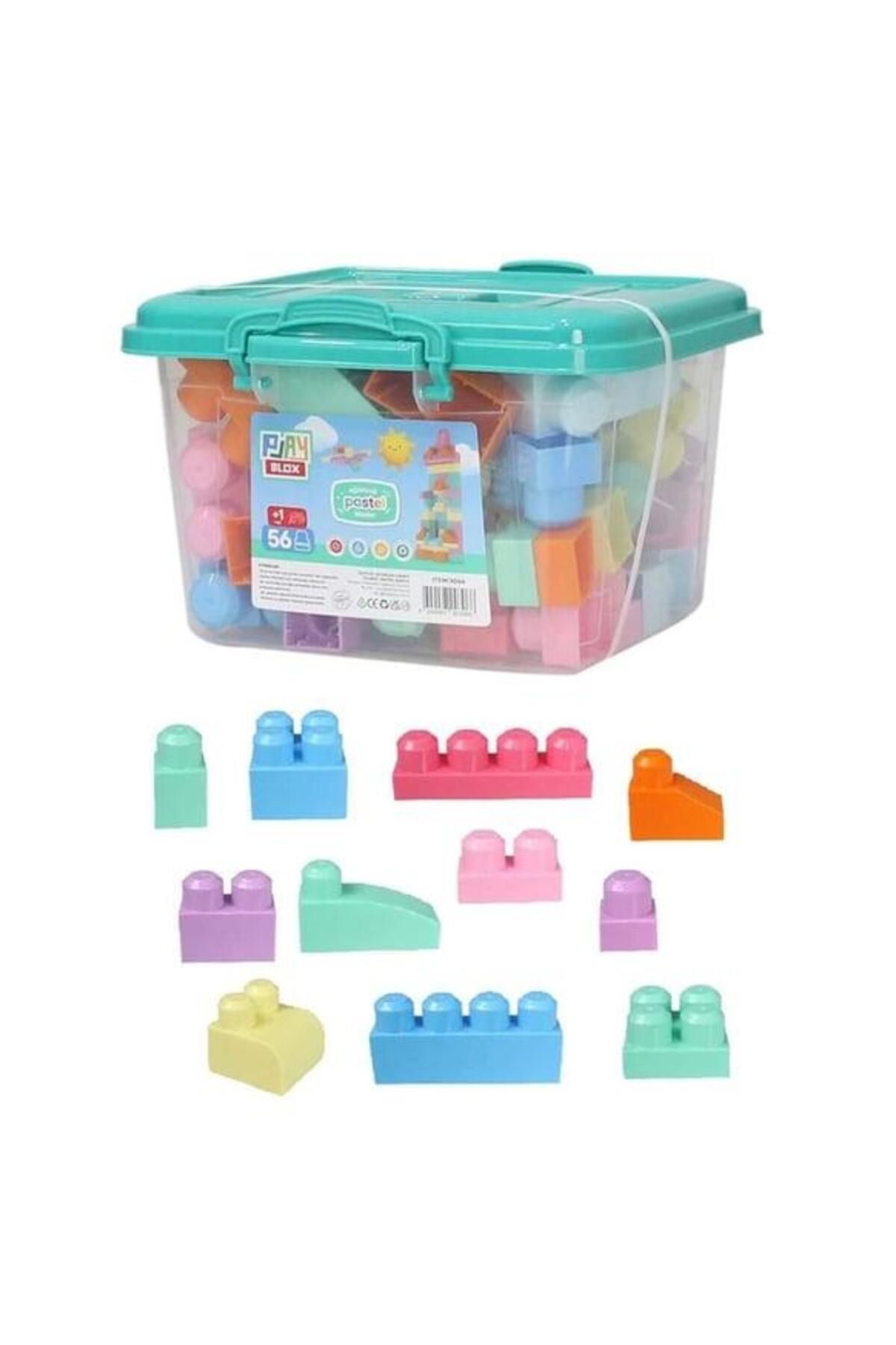 hak-iş oyuncak-Pastel Color Segmented Block 56 Pieces Pls Box 3