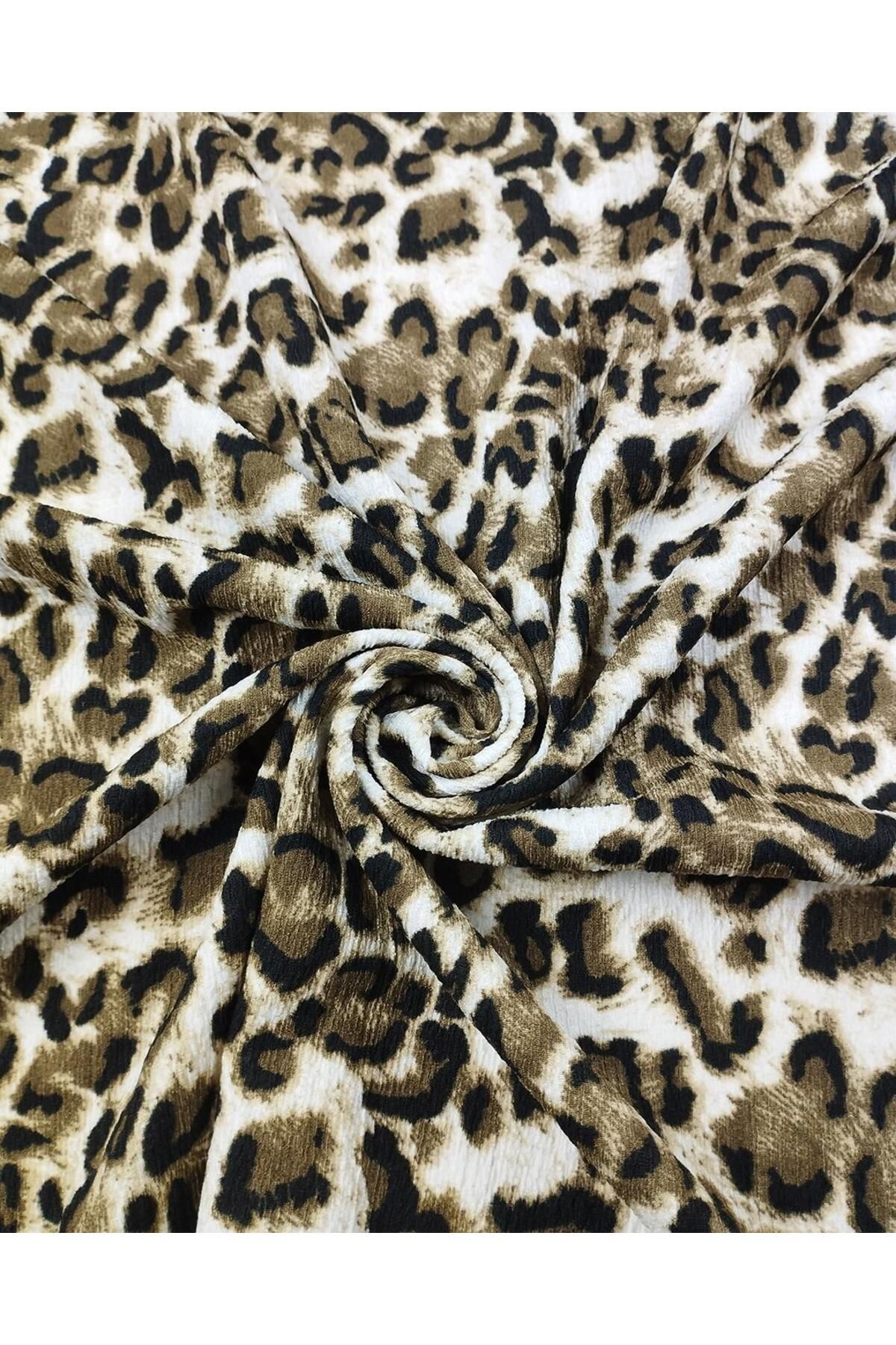 Kumaş Parça-Wrapped Jersey Leopard Pattern (Width 160 cm X Length 300 cm) 3