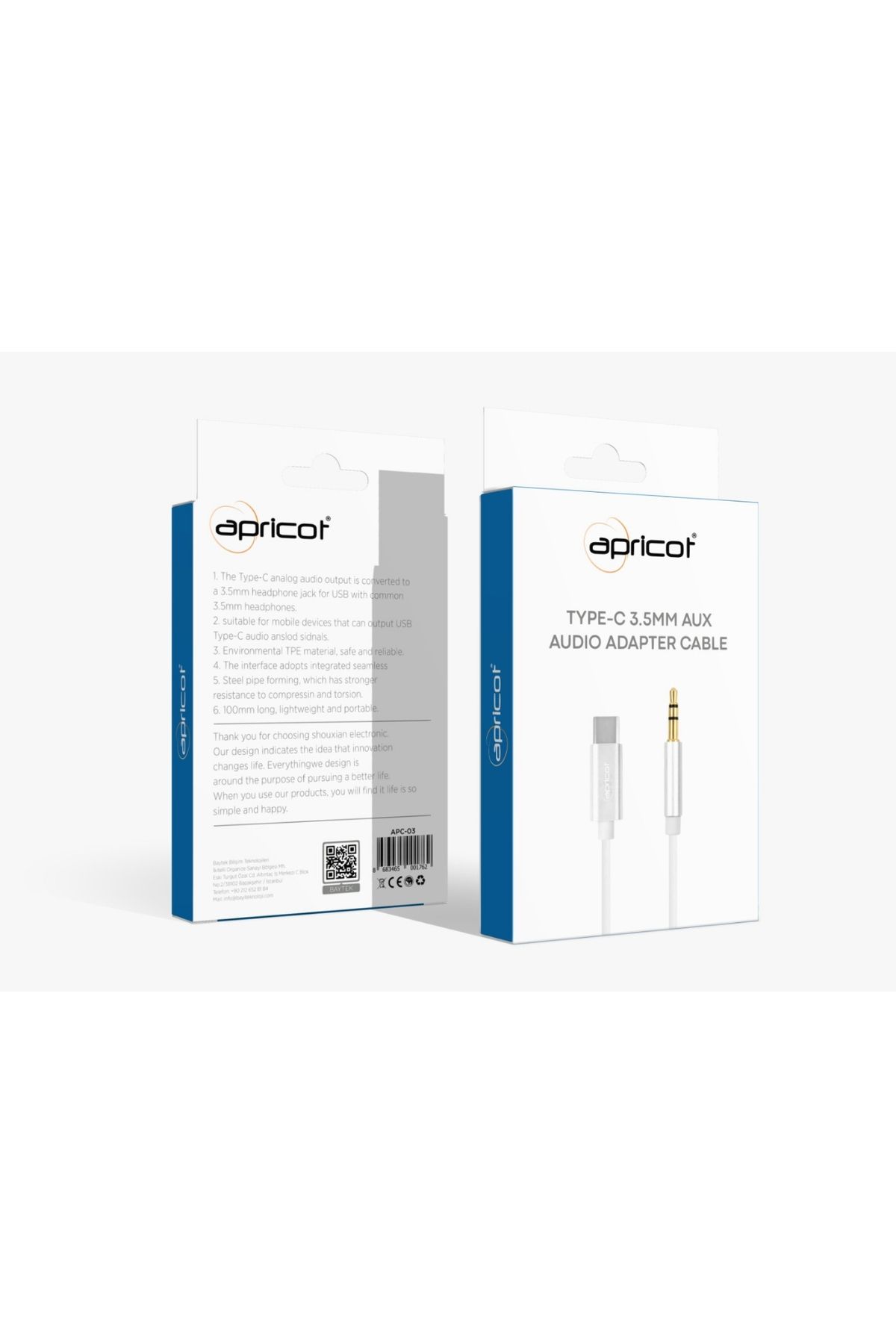 Apricot APC-03 Type-C to 3.5mm AUX Audio Adapter Cable