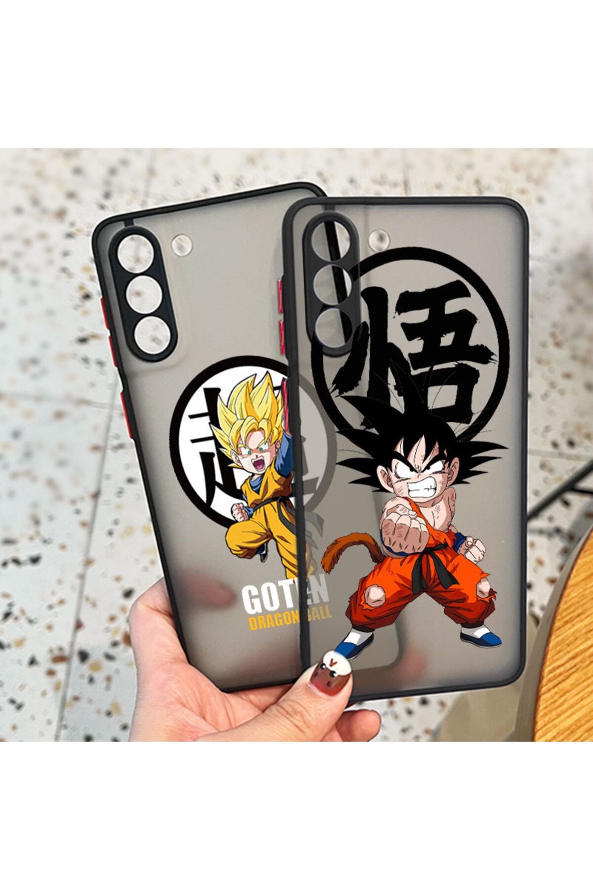 Choice-Anime Dragons Ball Goku Boy For Samsung S23 S22 S21 Ultra S20 FE S10 Plus Lite 4G 5G Frosted Tran... 4