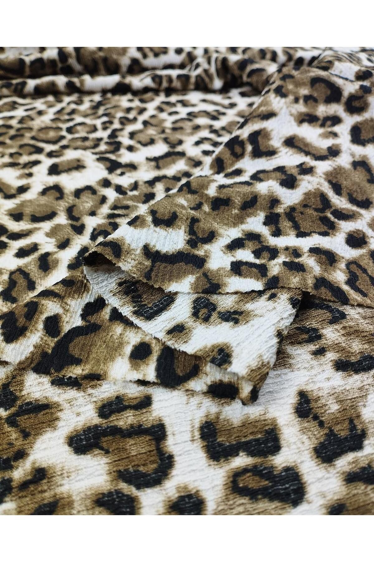 Kumaş Parça-Wrapped Jersey Leopard Pattern (Width 160 cm X Length 300 cm) 4
