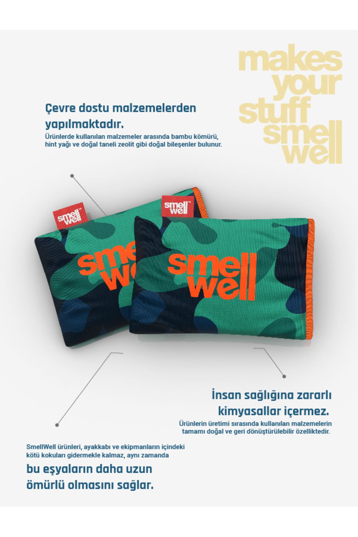 مراقبت کفش CAMO فعال بالش حذف SmellWell