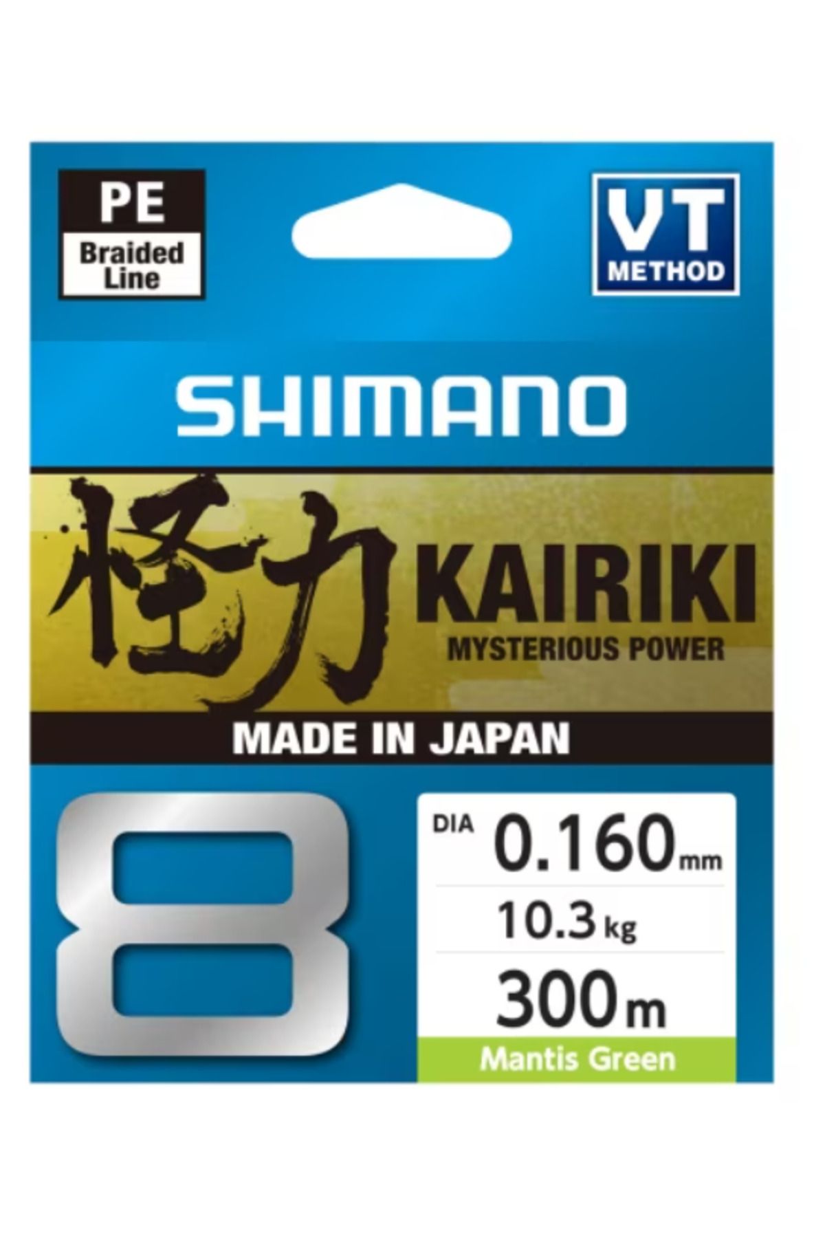 Shimano Misina Kairiki 8 300m 0.16mm 10.3kg M Yeşil