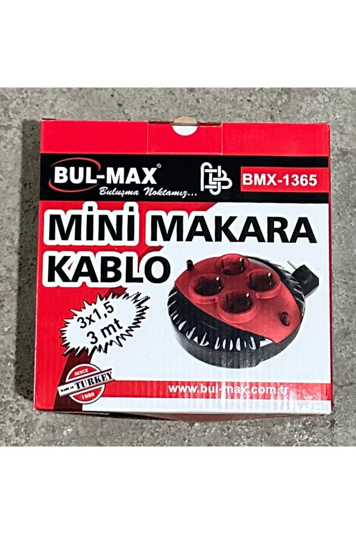 Bul-Max Mini Makara Taşınabilir 3 Metre Seyyar Uzatma Kablo Bmx-1365