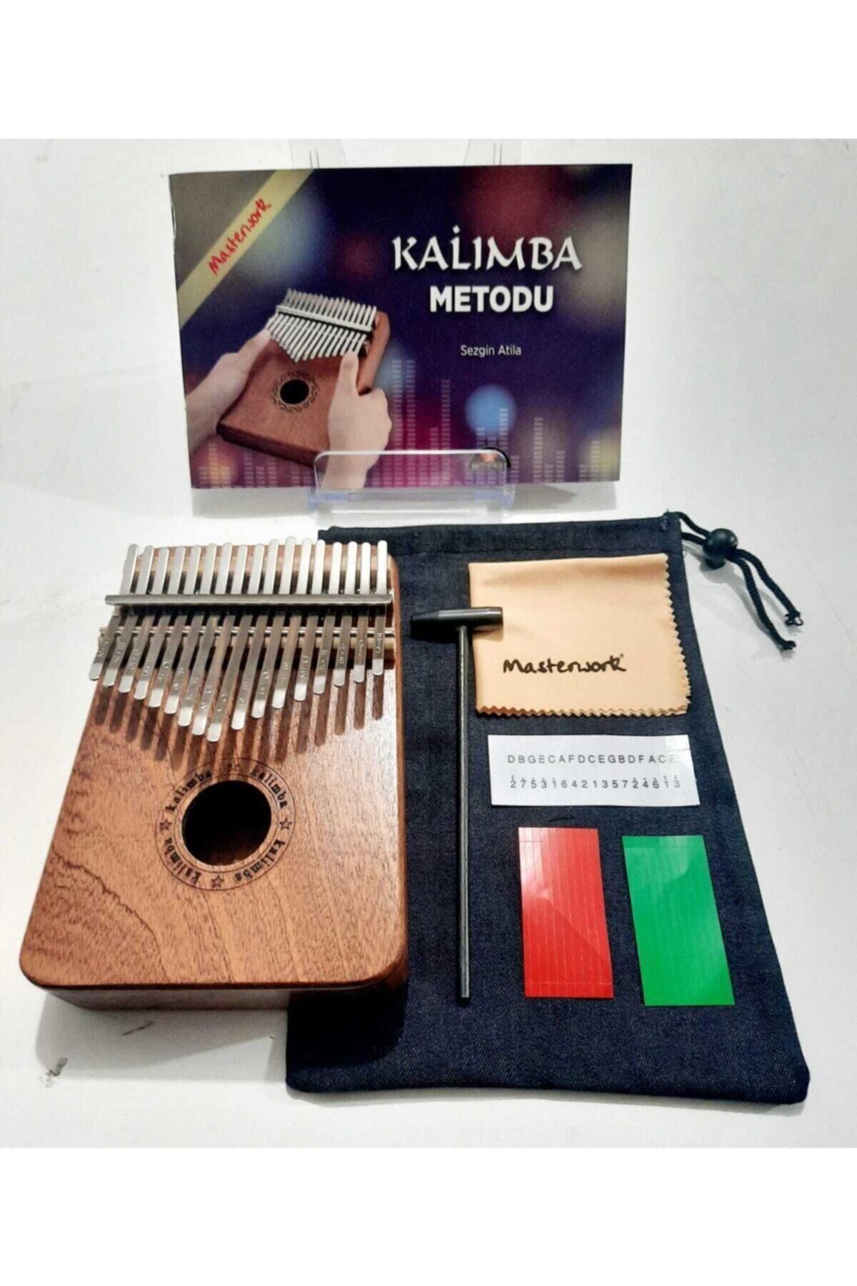 My Yonca 17 Tuşlu Maun Kalimba + Çekiç Ve Kılıf + Kalimba Metodu Kitabı