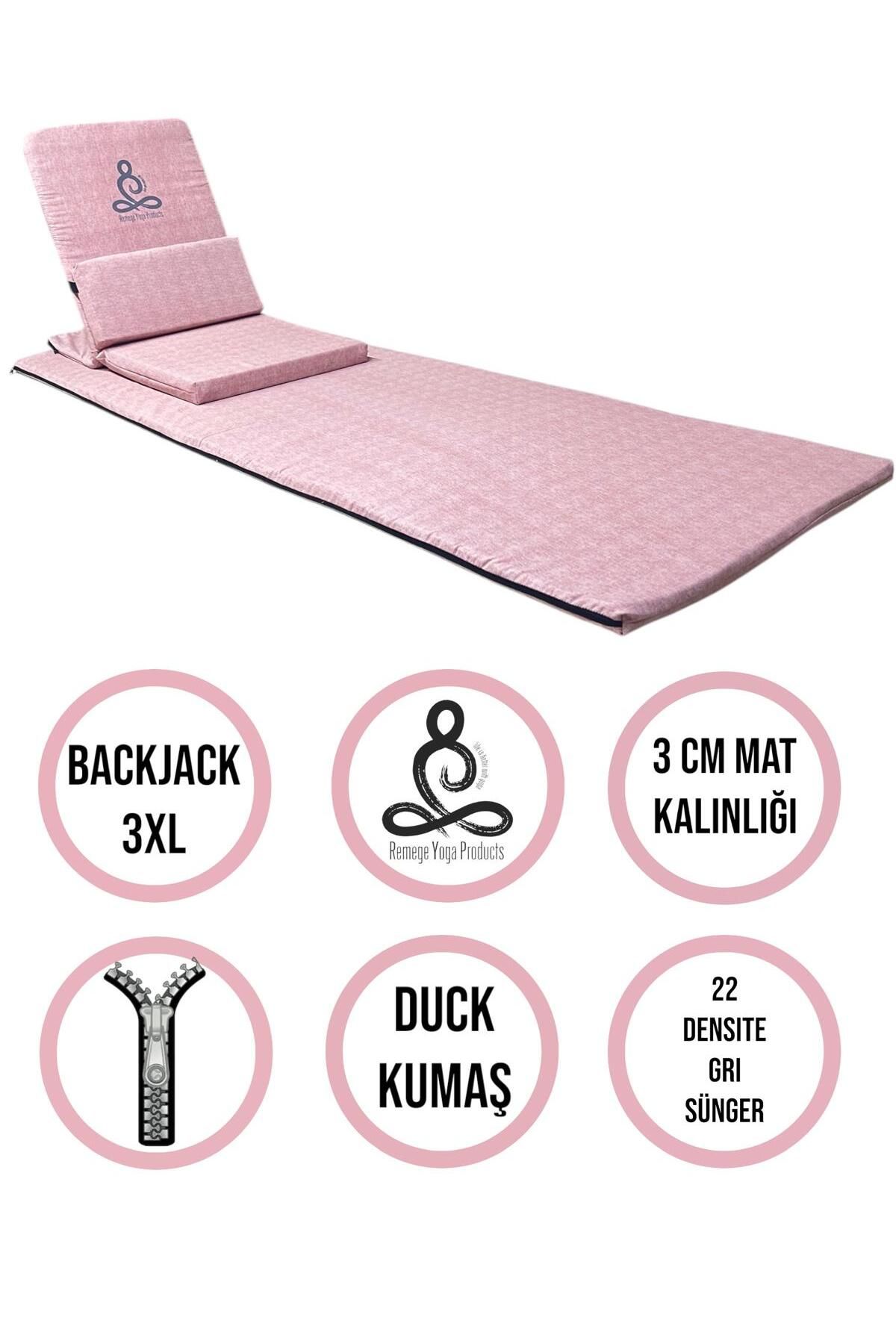 REMEGE Backjack 3XL - Backjack Yoga Meditasyon Nefes Sandalyesi Destekli Yer Minderi ve 60x180 Kumaş Mat