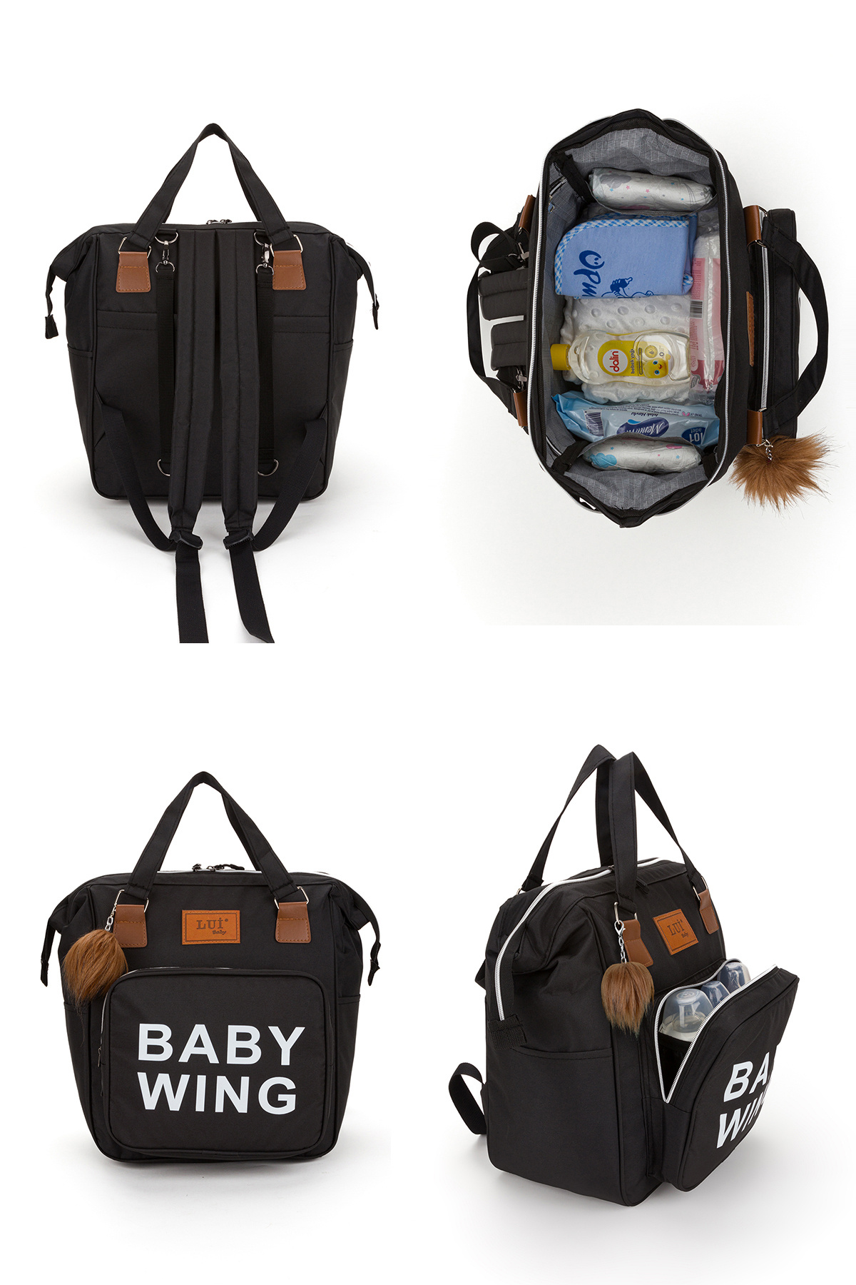 Lui Baby Anne Bebek Bakım Sırt Çantası Termal Biberonlu Bebek Arabası Askı Aparatlı fotoğrafı 5 (önizleme)