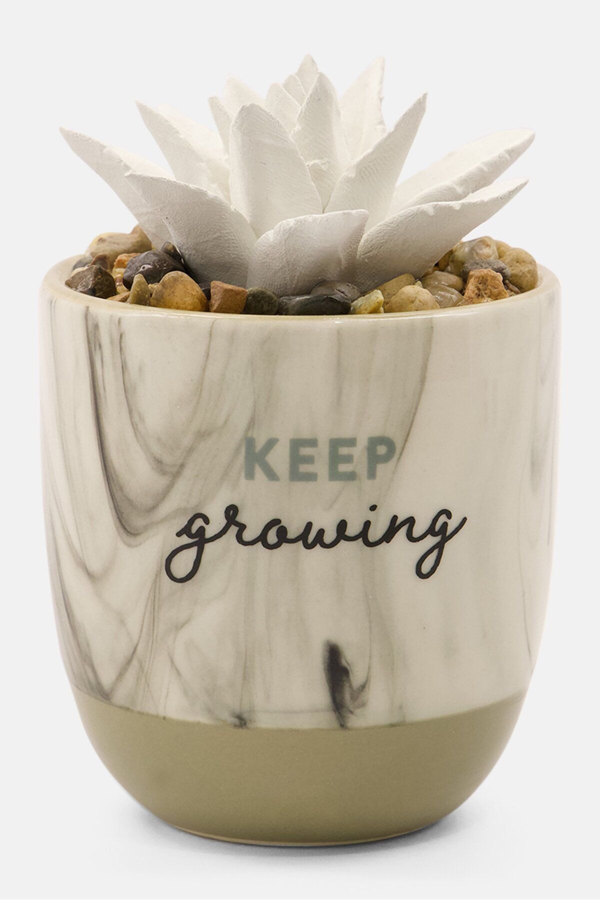 Demdaco-Succulent Oil Diffuser 3 D x 10 H cm, Ivory Combo 1