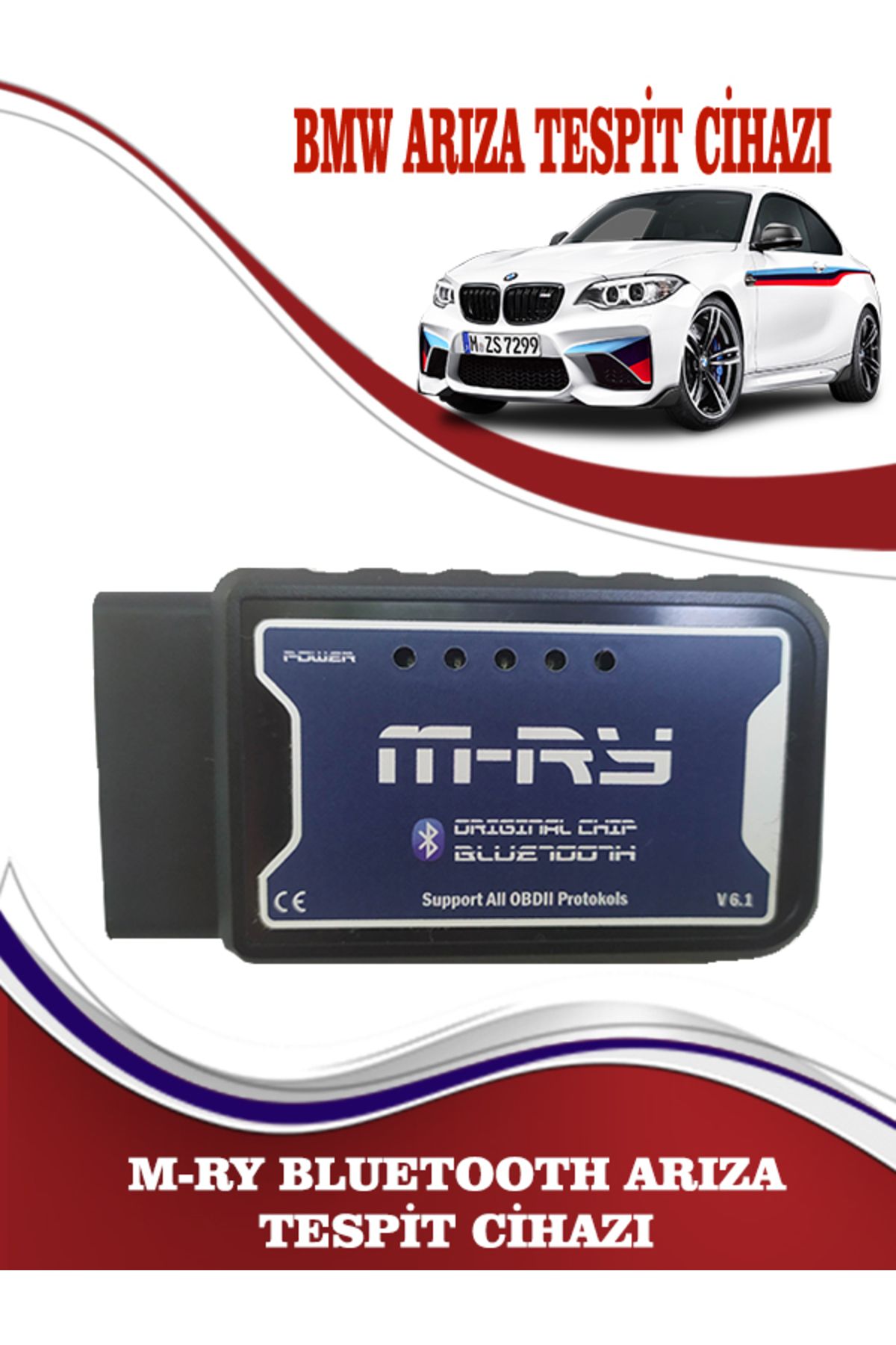 MRY OTO AKSESUAR M-RY Bluetooth 3.0 BMW Uyumlu Android Arıza Tespit Cihazı