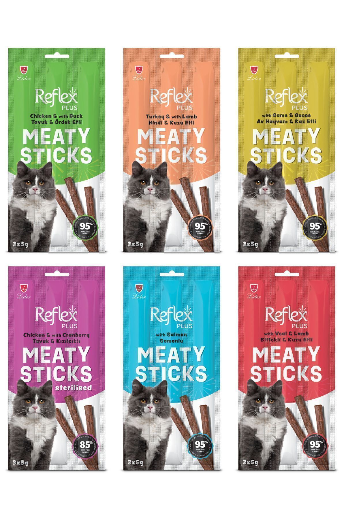 St Morritz Meaty Sticks Karışık Ödül Maması Seti 3x5gr 6lı Paket