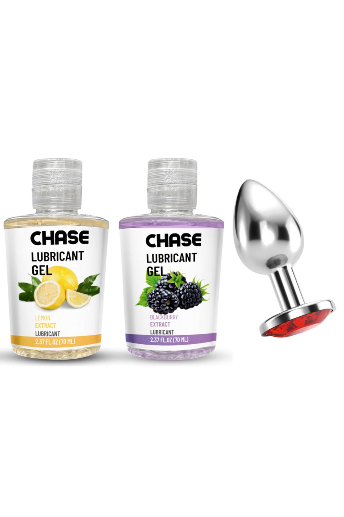 Chase 2 Adet 70 Ml Böğürlen Ve Limon Aromalı Kayganlaştırıcı Jel + Metal Anal Tıkaç