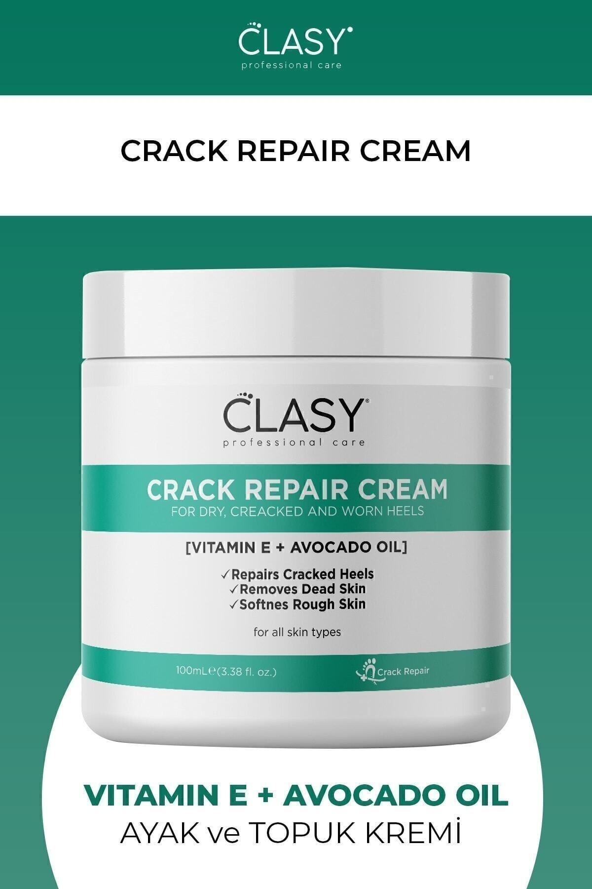 Clasy Care Clasy Krem Crack Repair Cream - Ayak Ve Topuk Çatlak Kremi