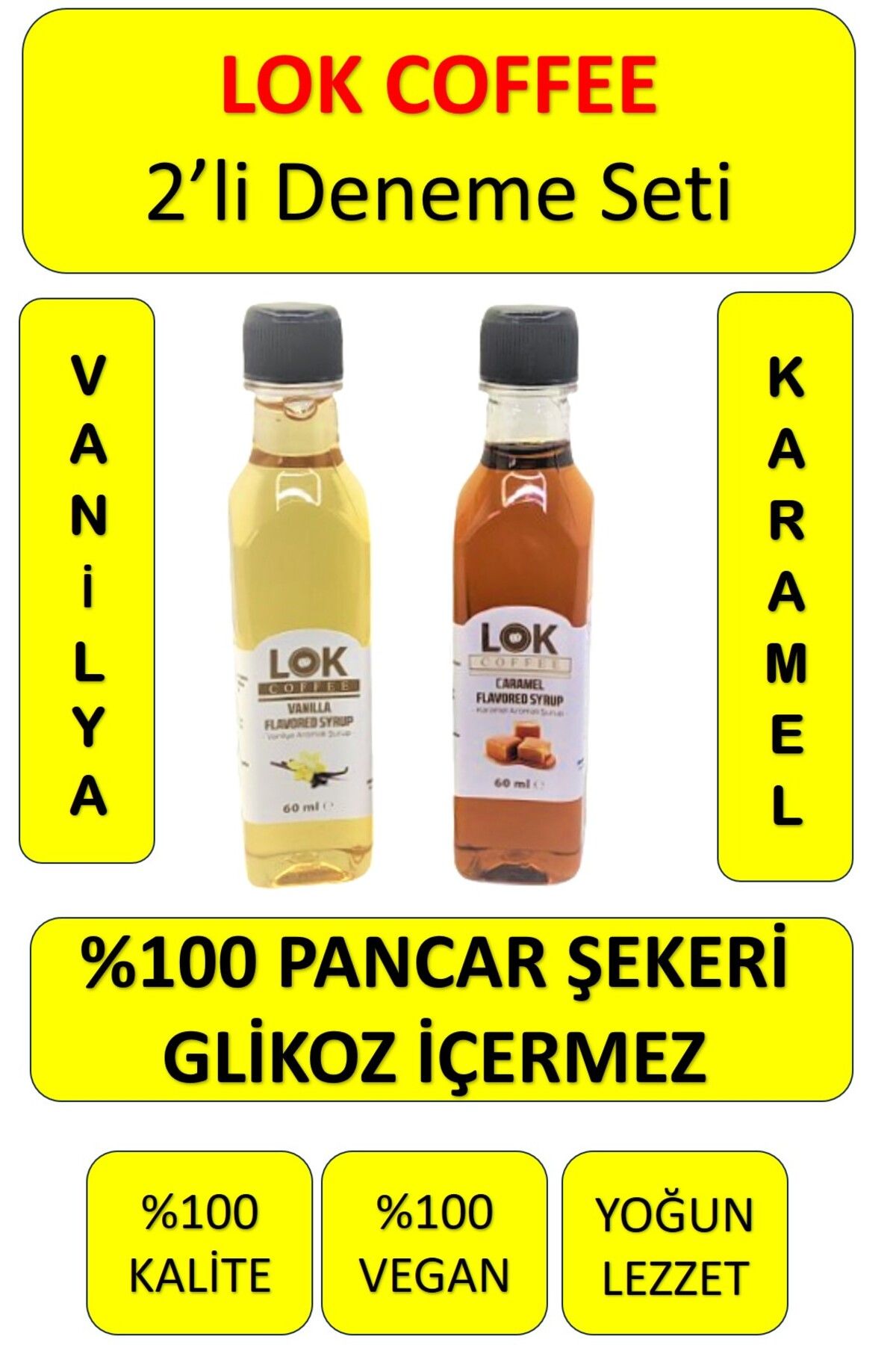 LOK COFFEE Lok Coffe Kahve Şururbu 60 Ml 2 'li̇ Deneme Seti̇