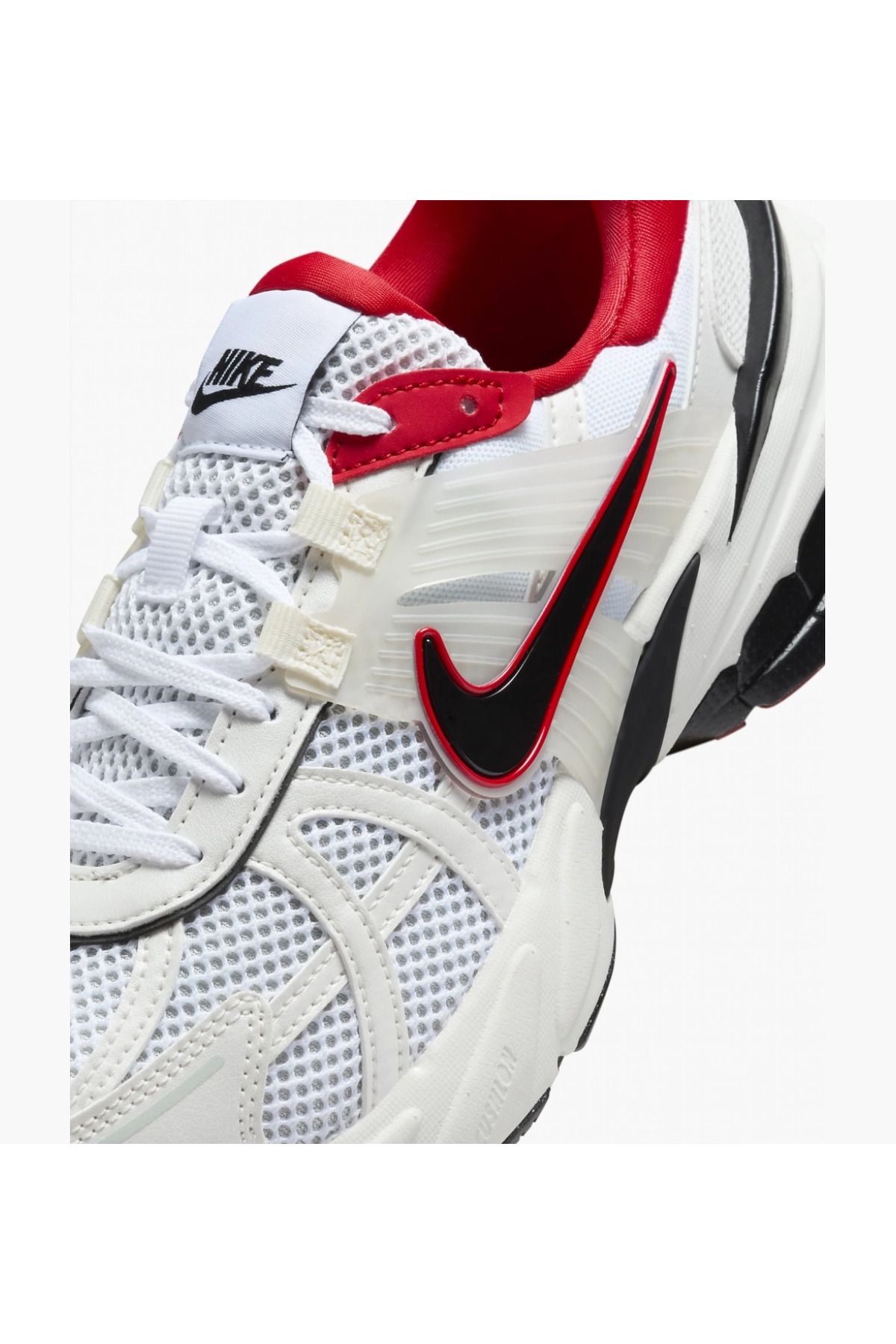 Nike-V2K Run - Metallic Summit White and Red 8