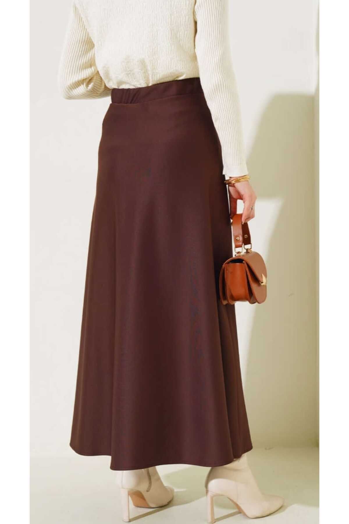 MODA VEDAT-Women's Long Scuba Skirt 2