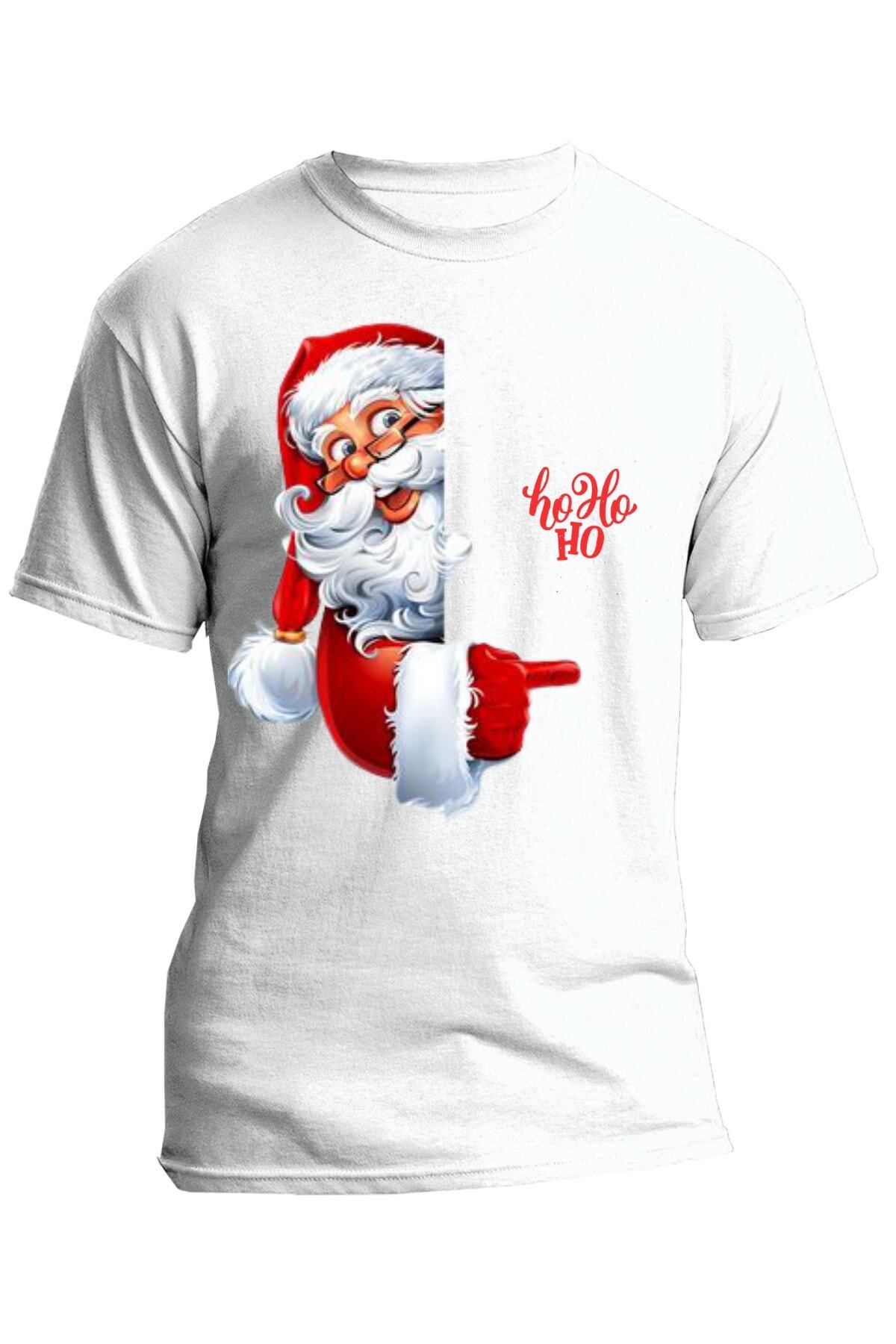Pisa Art Yeni Yıl Noel Baba Baskılı Tişört Modelleri